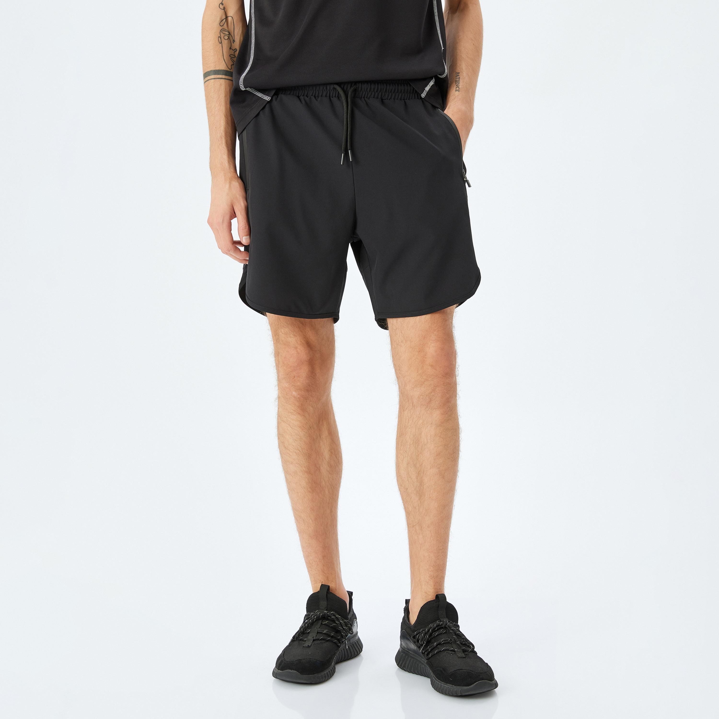 Koton Straight Fit Mid-Rise Drawstring Men's Shorts-men-clothing-bottoms-shorts-image-1