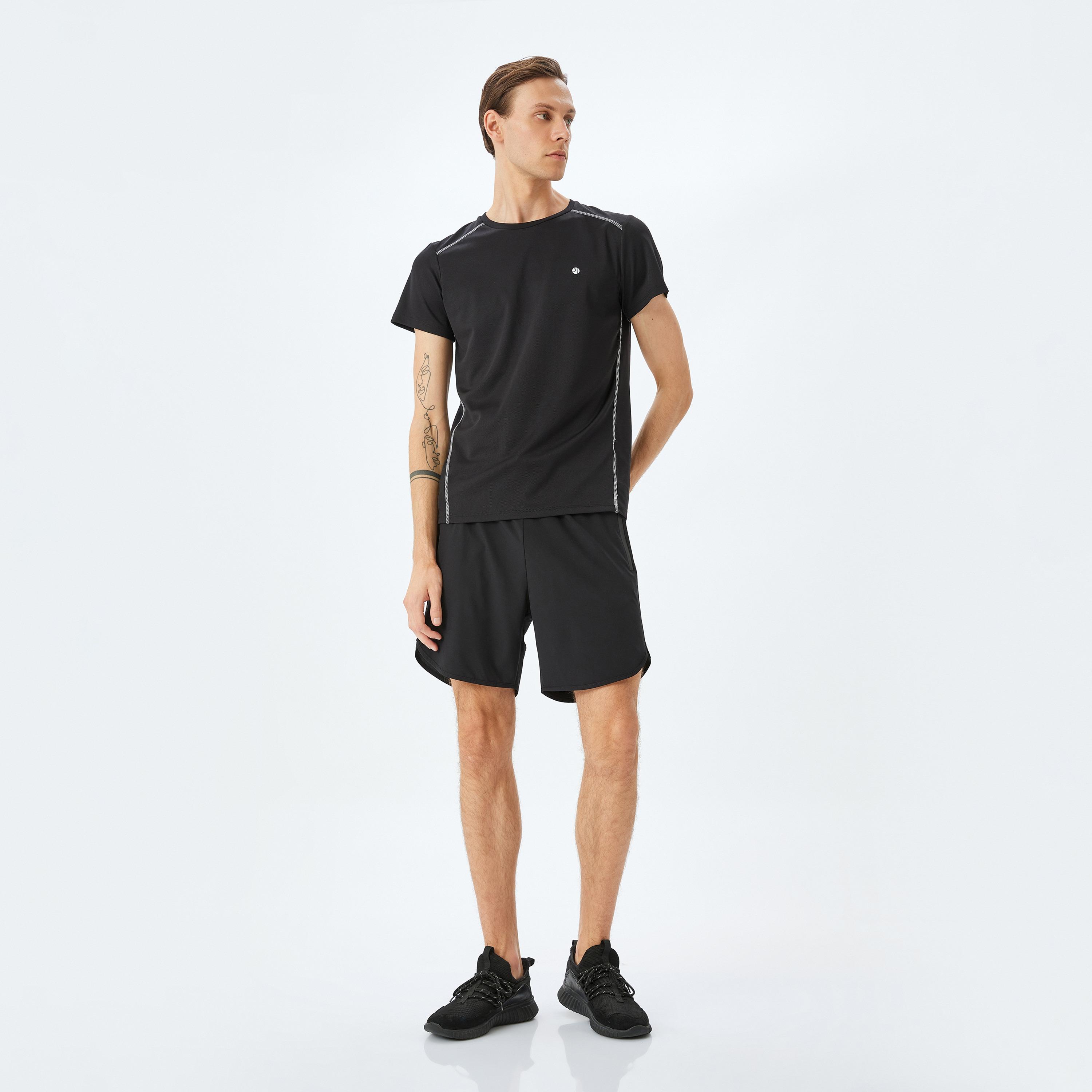 Koton Straight Fit Mid-Rise Drawstring Men's Shorts-men-clothing-bottoms-shorts-image-2