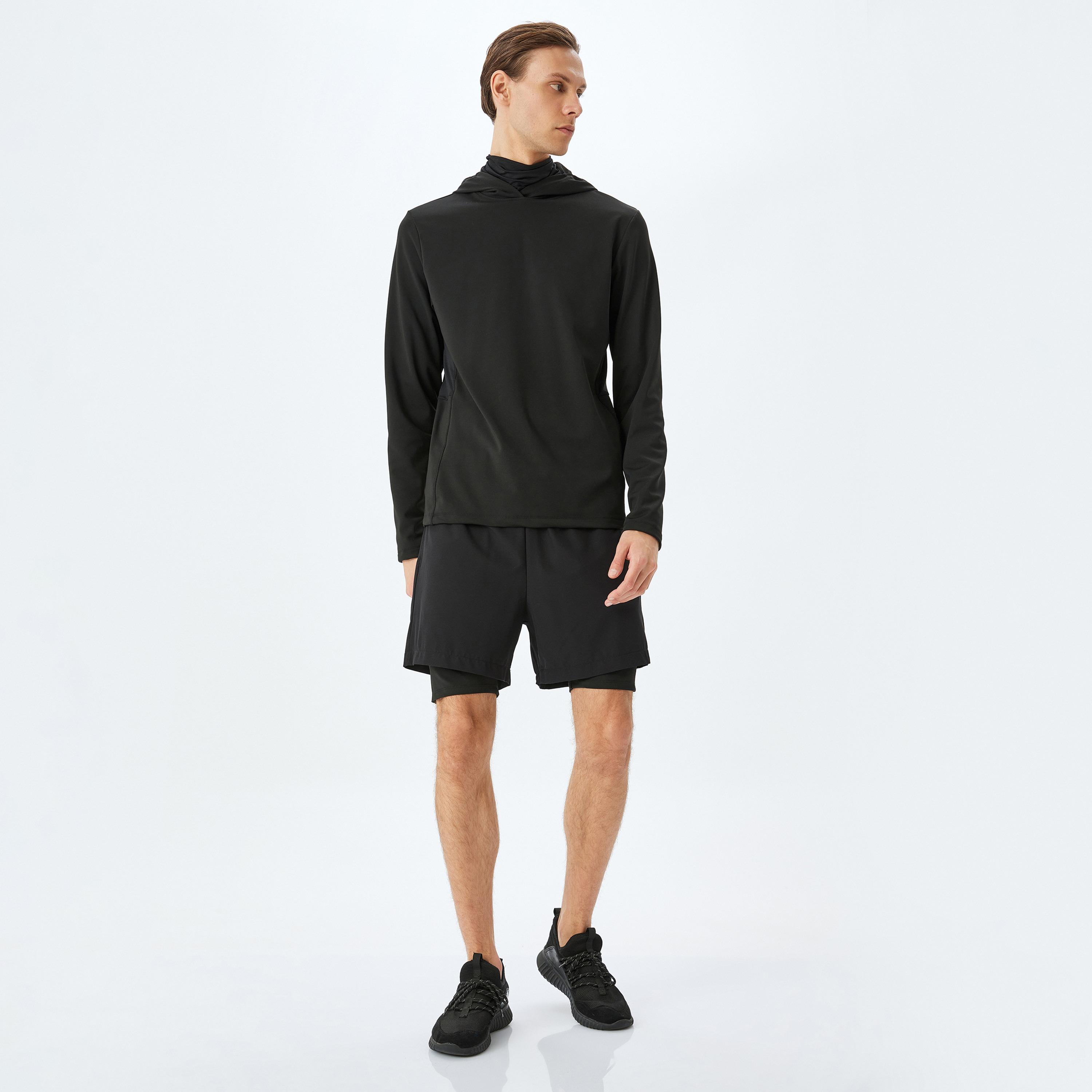 Koton Straight Fit Mid-Rise Drawstring Men's Shorts-men-clothing-bottoms-shorts-image-2