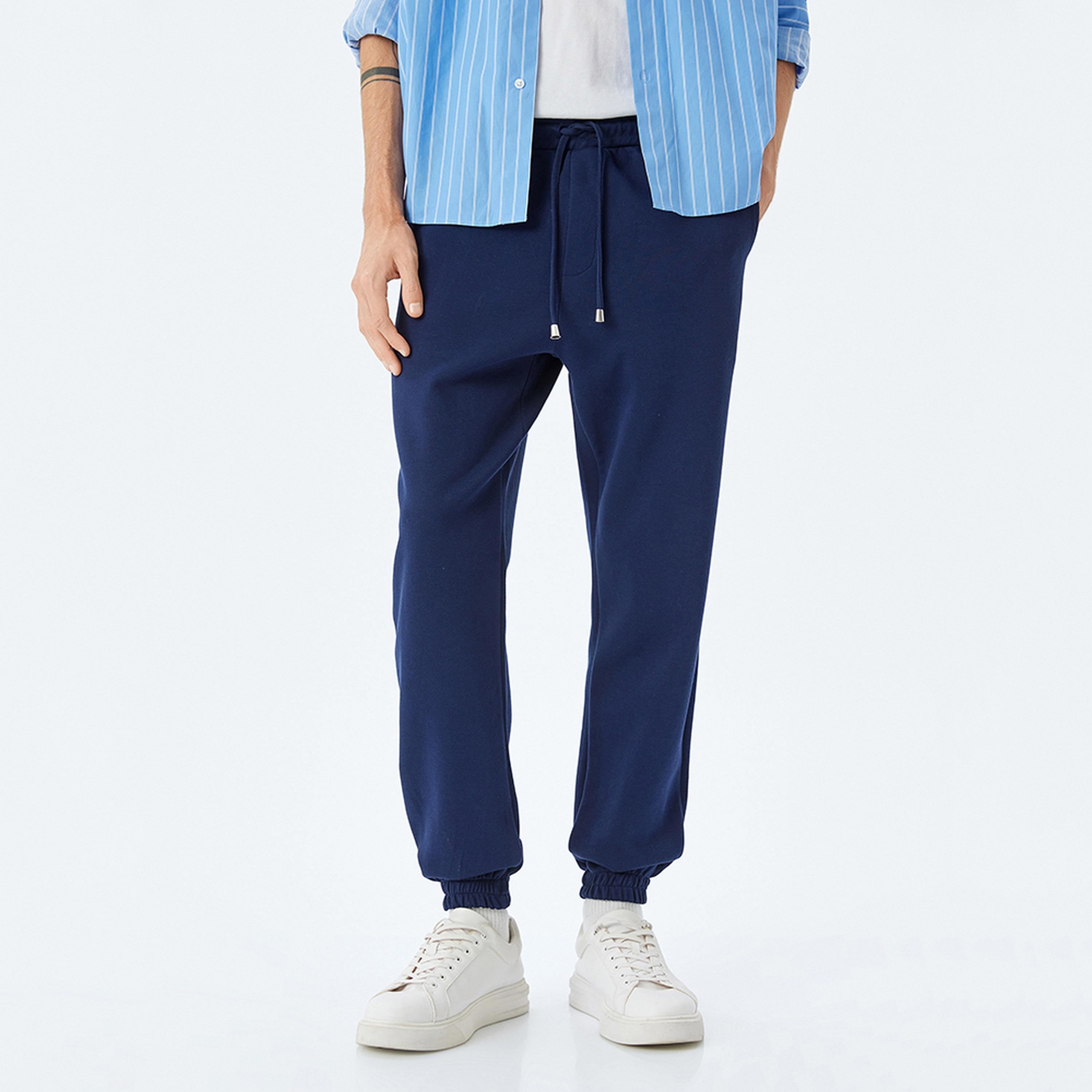 KOTON Regular Fit Mid-Rise Drawstring Men's Joggers-men-clothing-bottoms-joggers-image-1