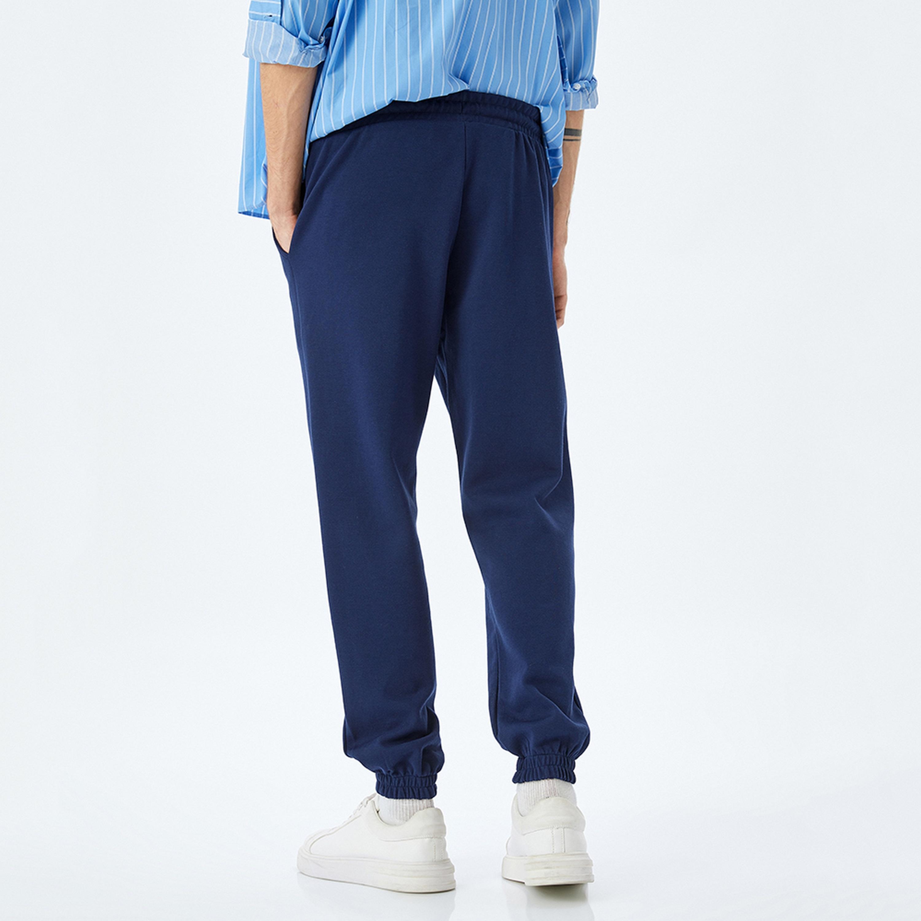 KOTON Regular Fit Mid-Rise Drawstring Men's Joggers-men-clothing-bottoms-joggers-image-4