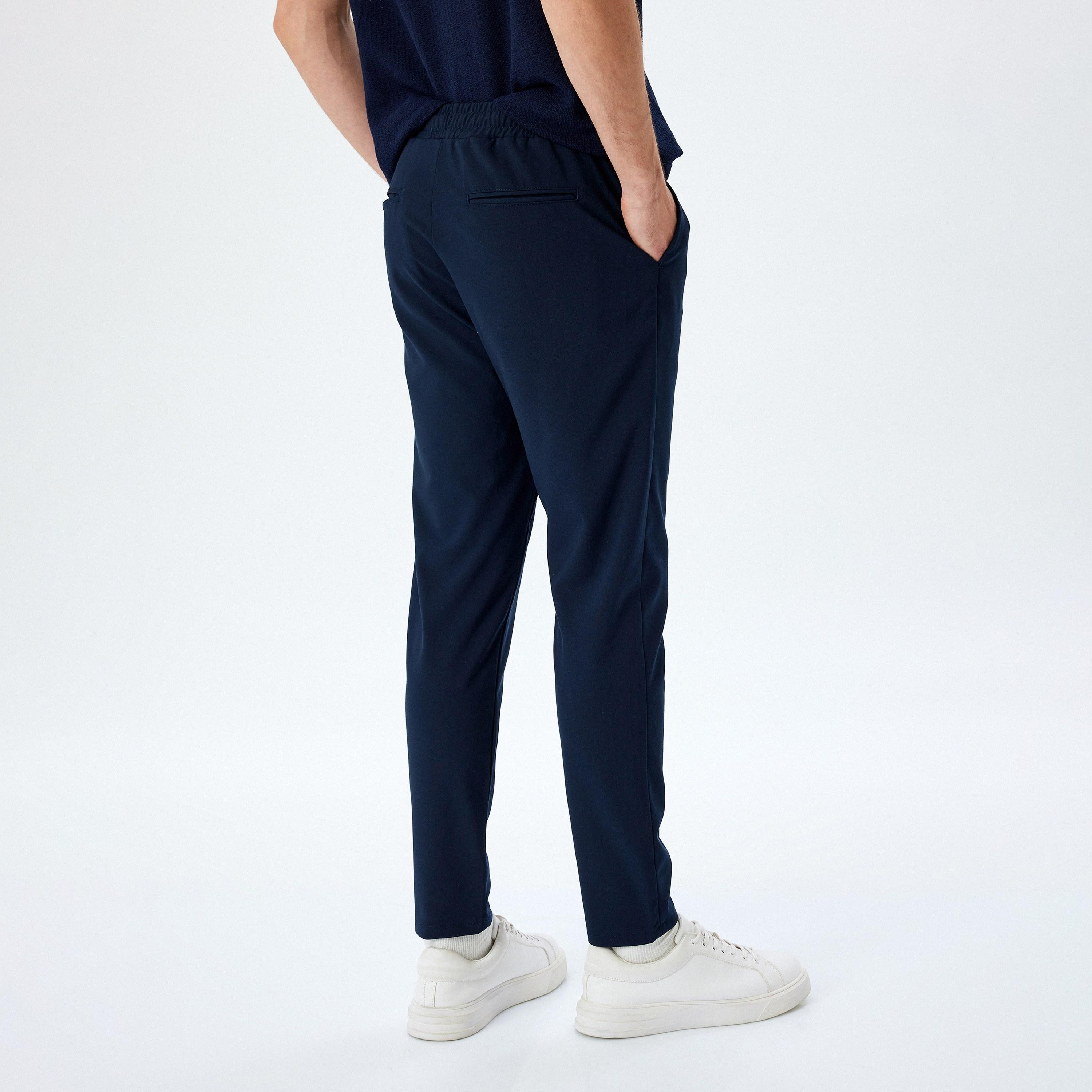 Koton Slim Fit Mid-Rise Drawstring Men's Trousers-men-clothing-bottoms-trousersandchinos-trousers-image-3