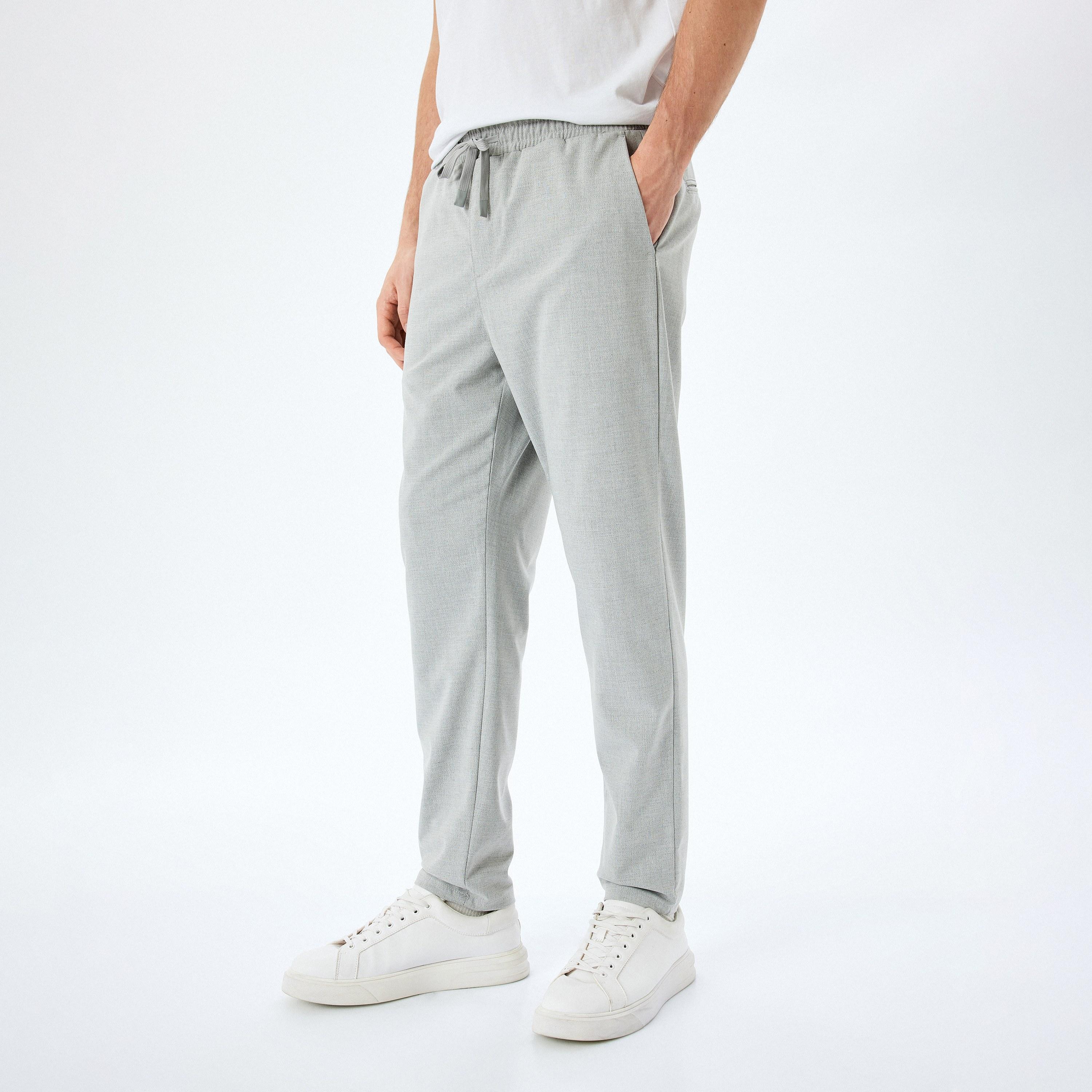 Koton Slim Fit Mid-Rise Drawstring Men's Trousers-men-clothing-bottoms-joggers-image-1