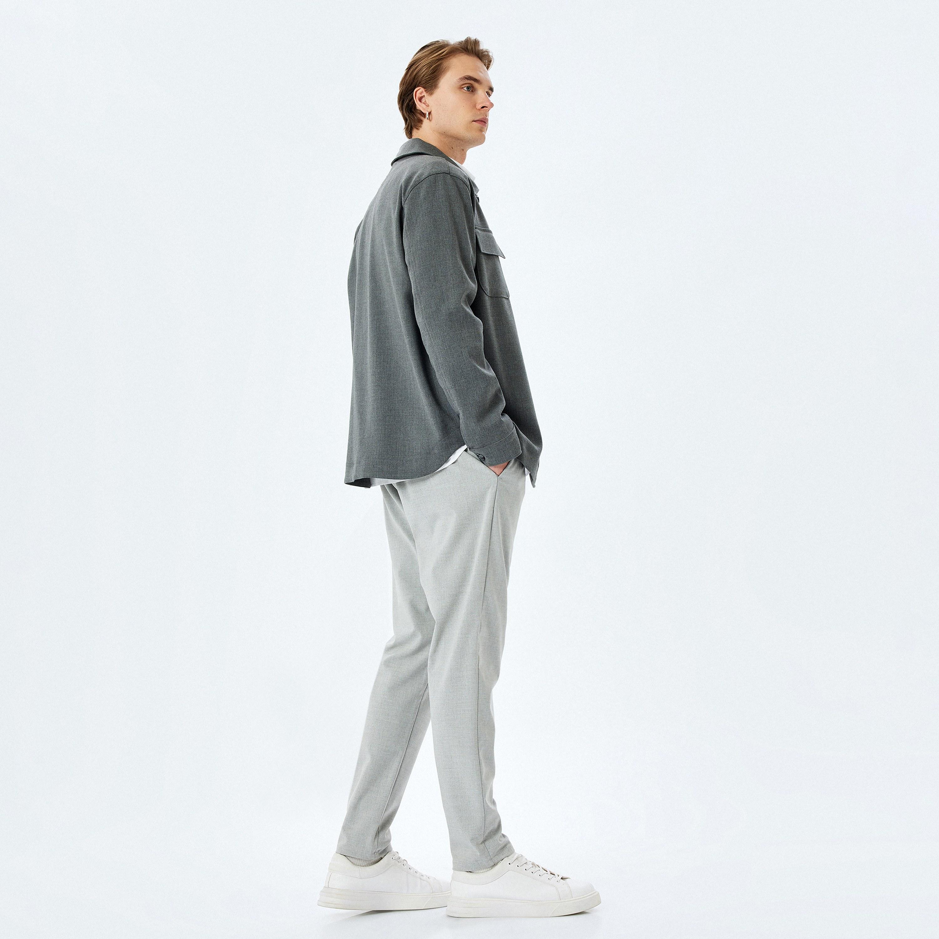 Koton Slim Fit Mid-Rise Drawstring Men's Trousers-men-clothing-bottoms-joggers-image-2
