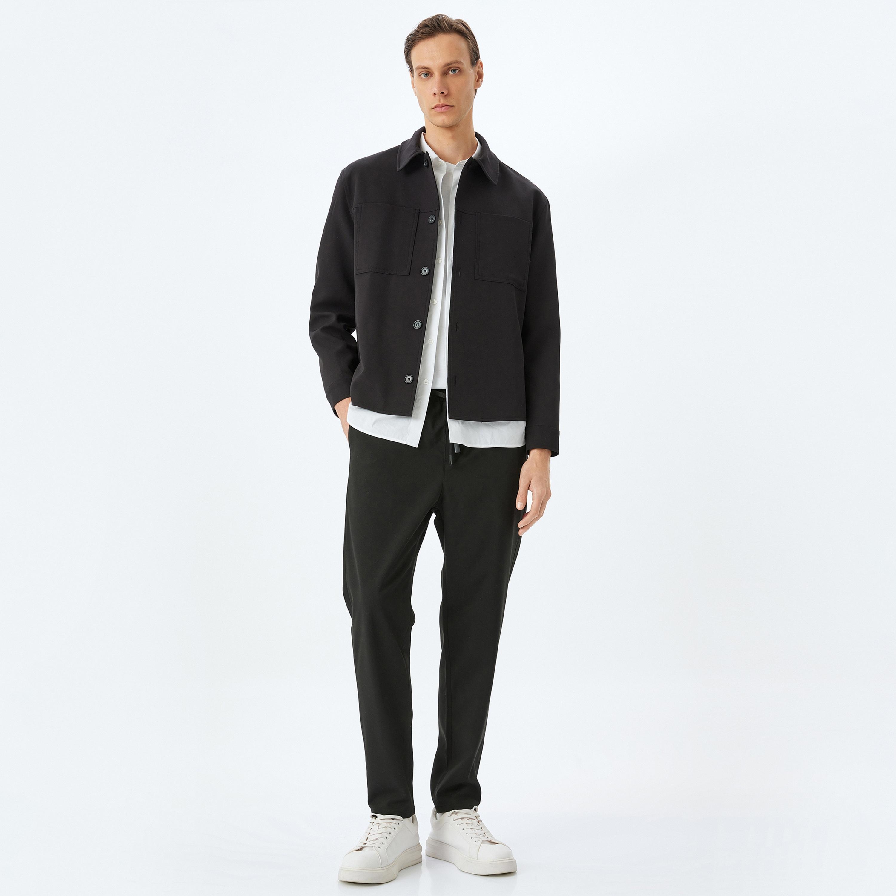 بنطلون الرجال كوتون سليم الارتفاع متوسط الارتفاع مع رباط سحب-men-clothing-bottoms-joggers-image-2