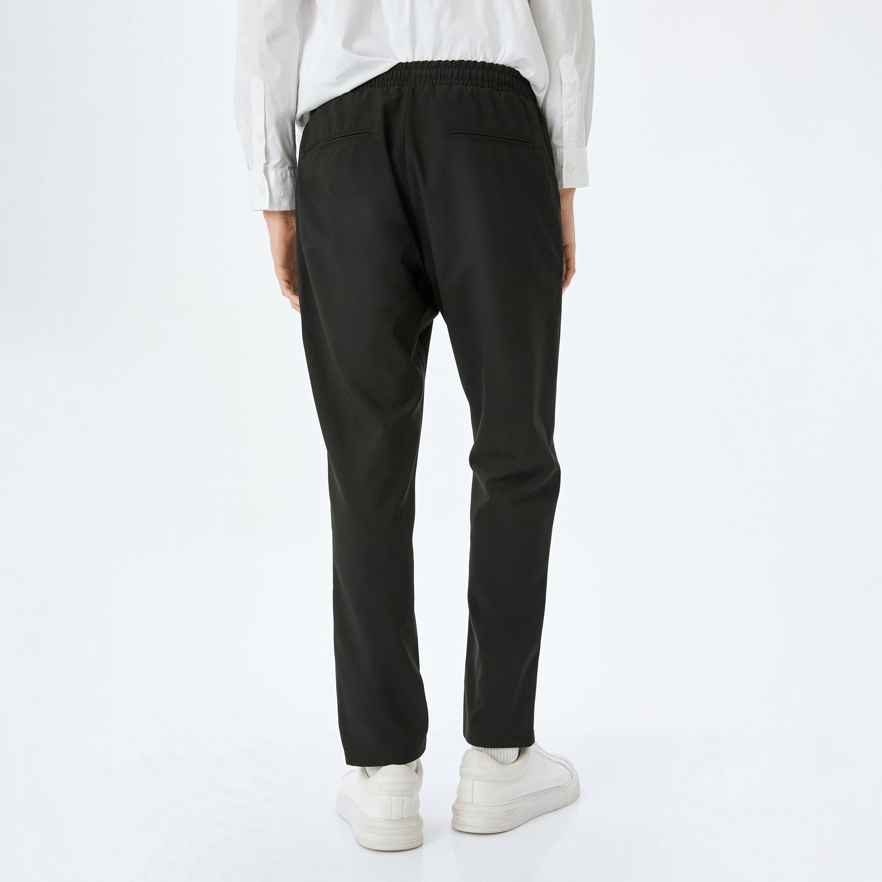 بنطلون الرجال كوتون سليم الارتفاع متوسط الارتفاع مع رباط سحب-men-clothing-bottoms-joggers-image-3