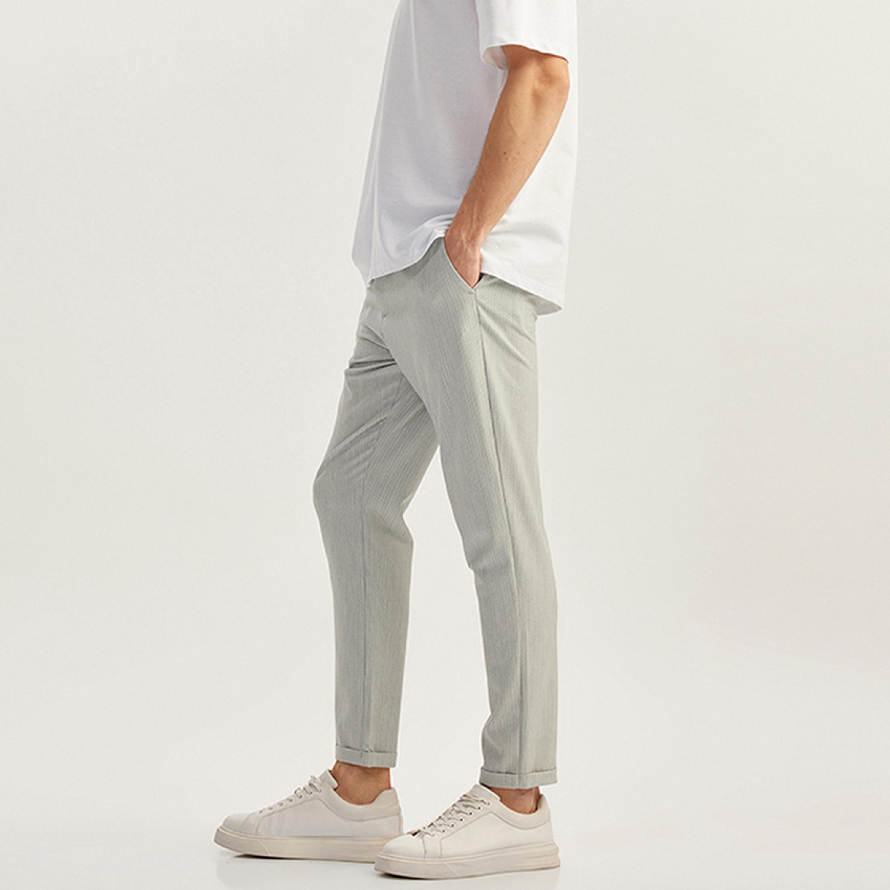 KOTON Slim Fit Mid-Rise Button & Zip Fly Men's Trousers-men-clothing-bottoms-trousersandchinos-trousers-image-5