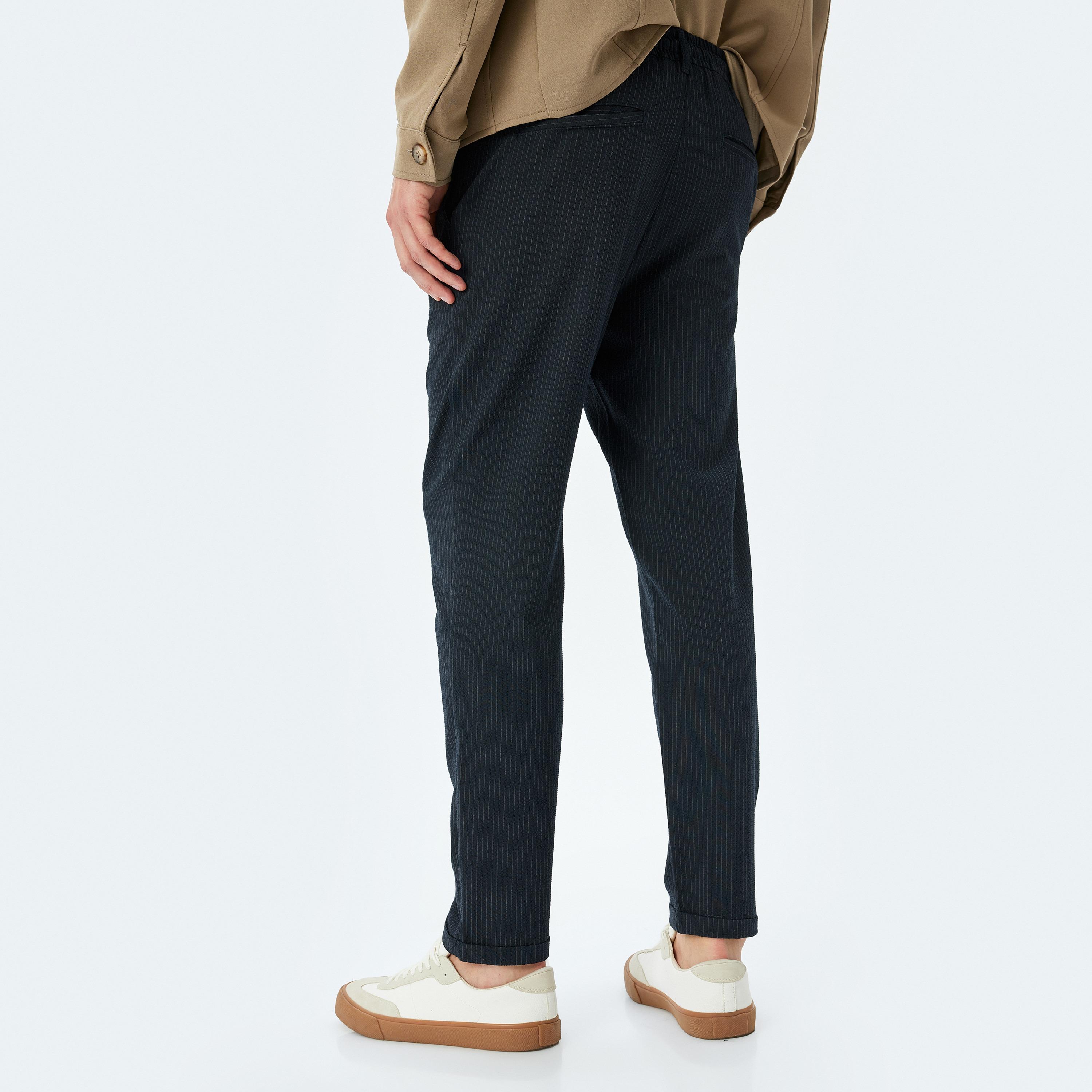 بنطلون الرجال كوتون سليم الارتفاع متوسط الارتفاع مع رباط سحب-men-clothing-bottoms-joggers-image-3