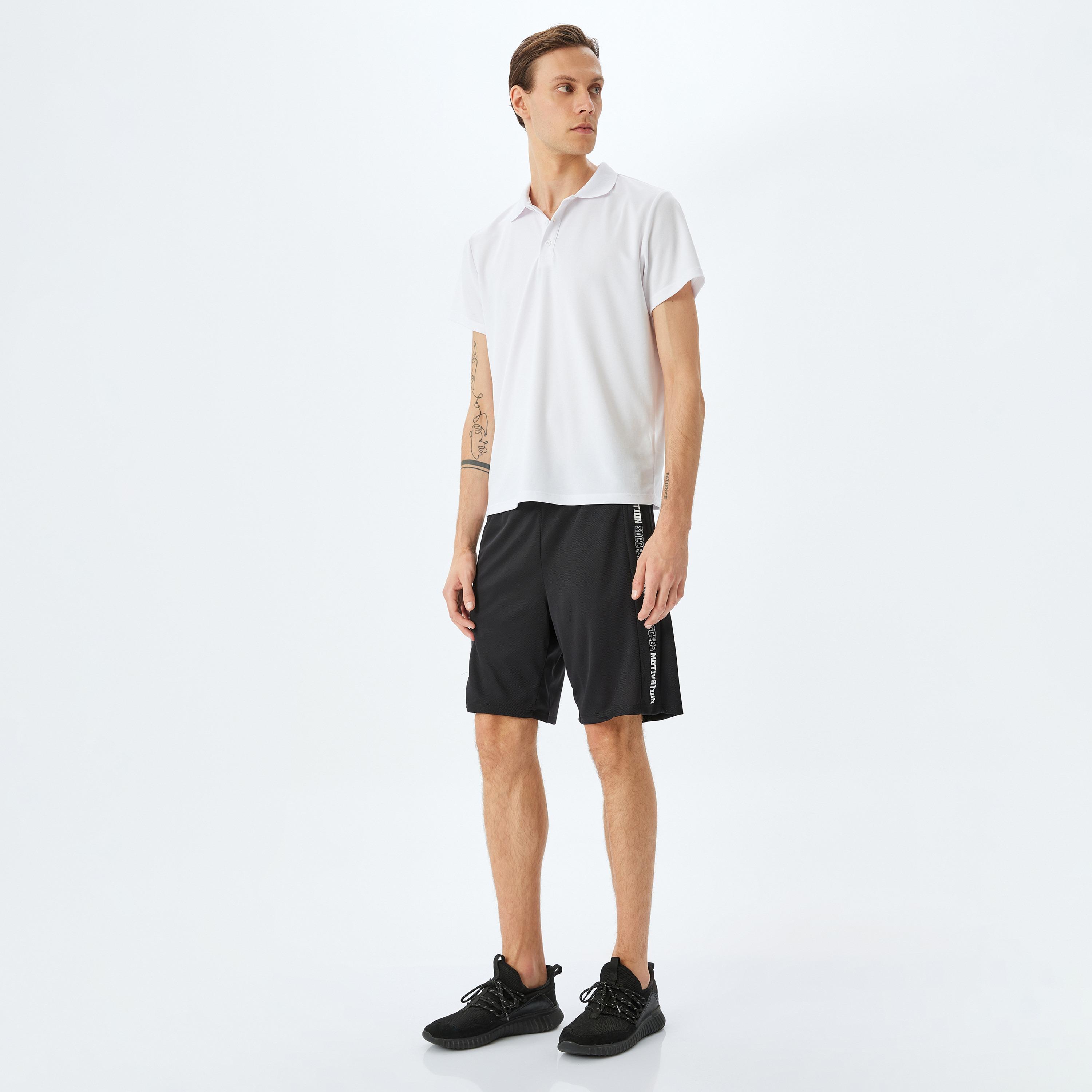 Koton Straight Fit Mid-Rise Drawstring Men's Shorts-men-clothing-bottoms-shorts-image-2