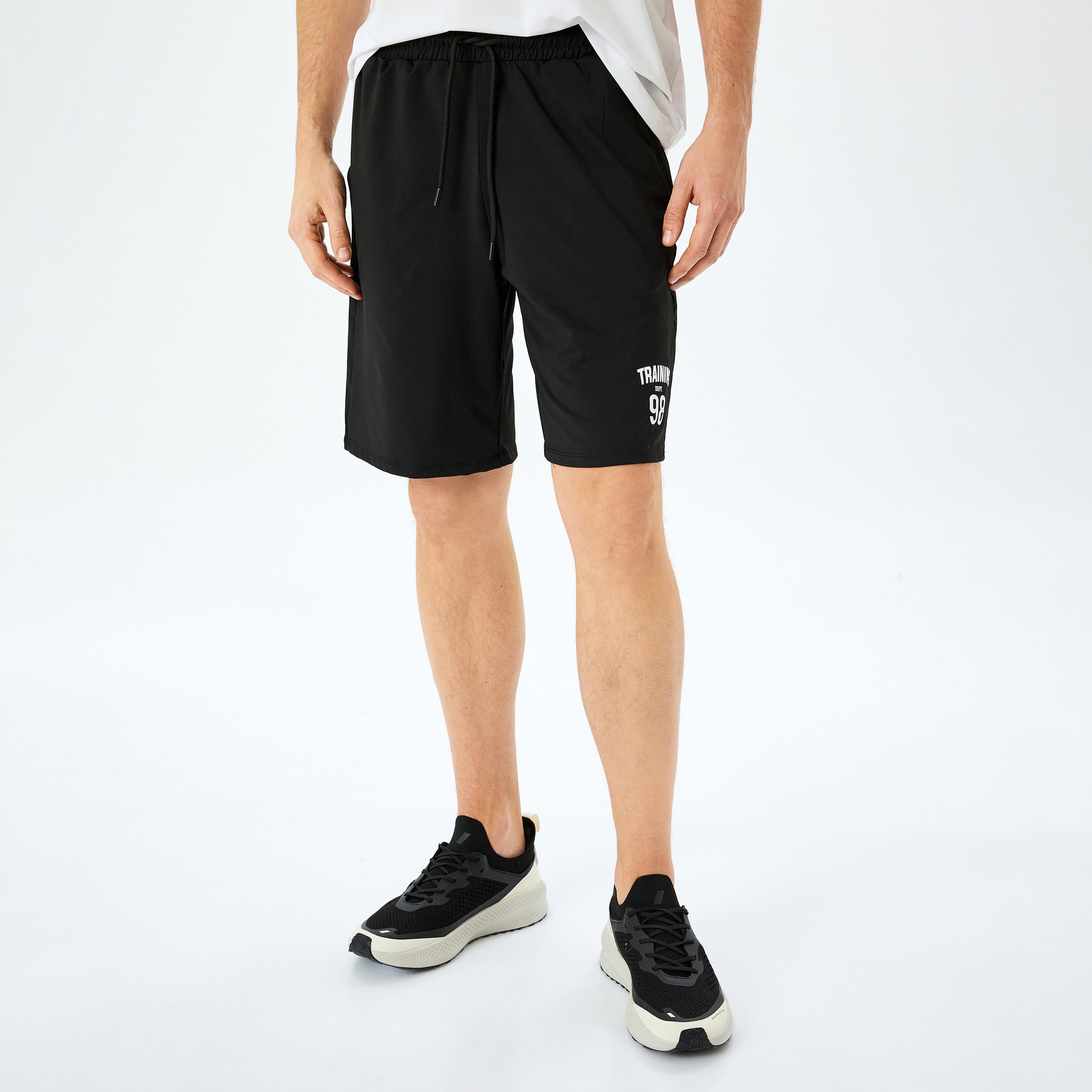 Koton Straight Fit Mid-Rise Drawstring Men's Shorts-men-clothing-bottoms-shorts-image-1