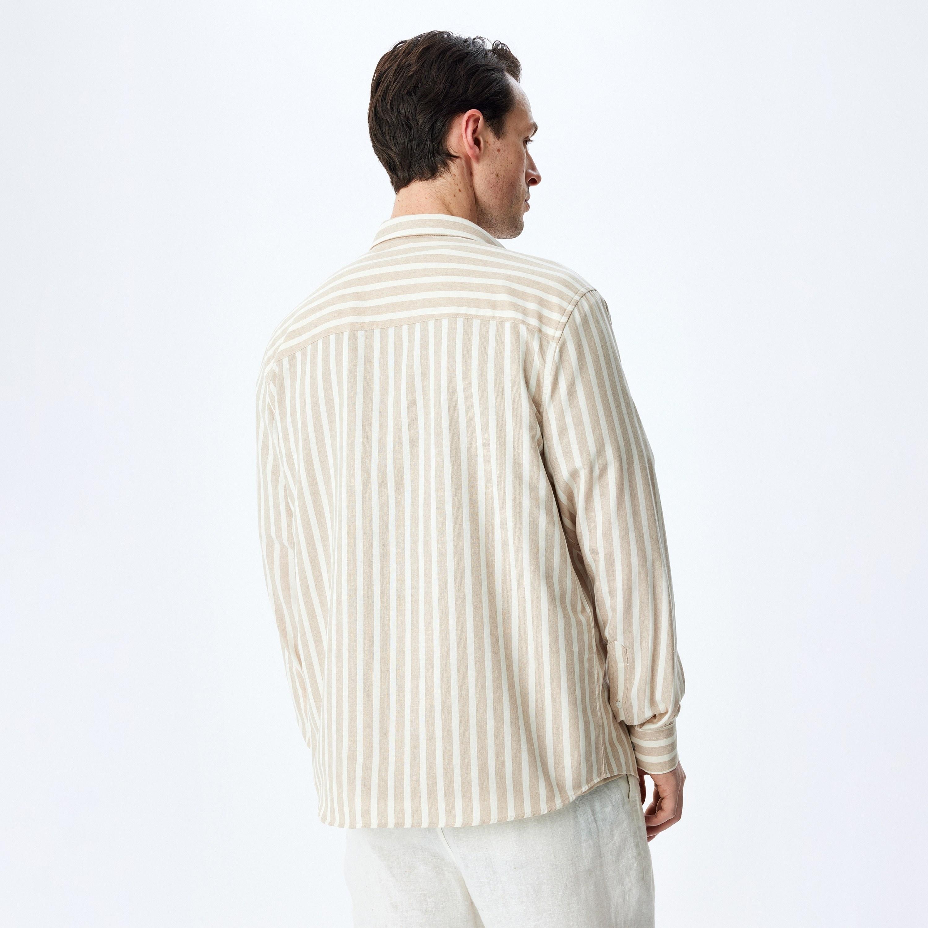 Koton Slim Fit Stripes Button-Down Collar Long Sleeves Men's Shirt-men-clothing-shirts-image-4