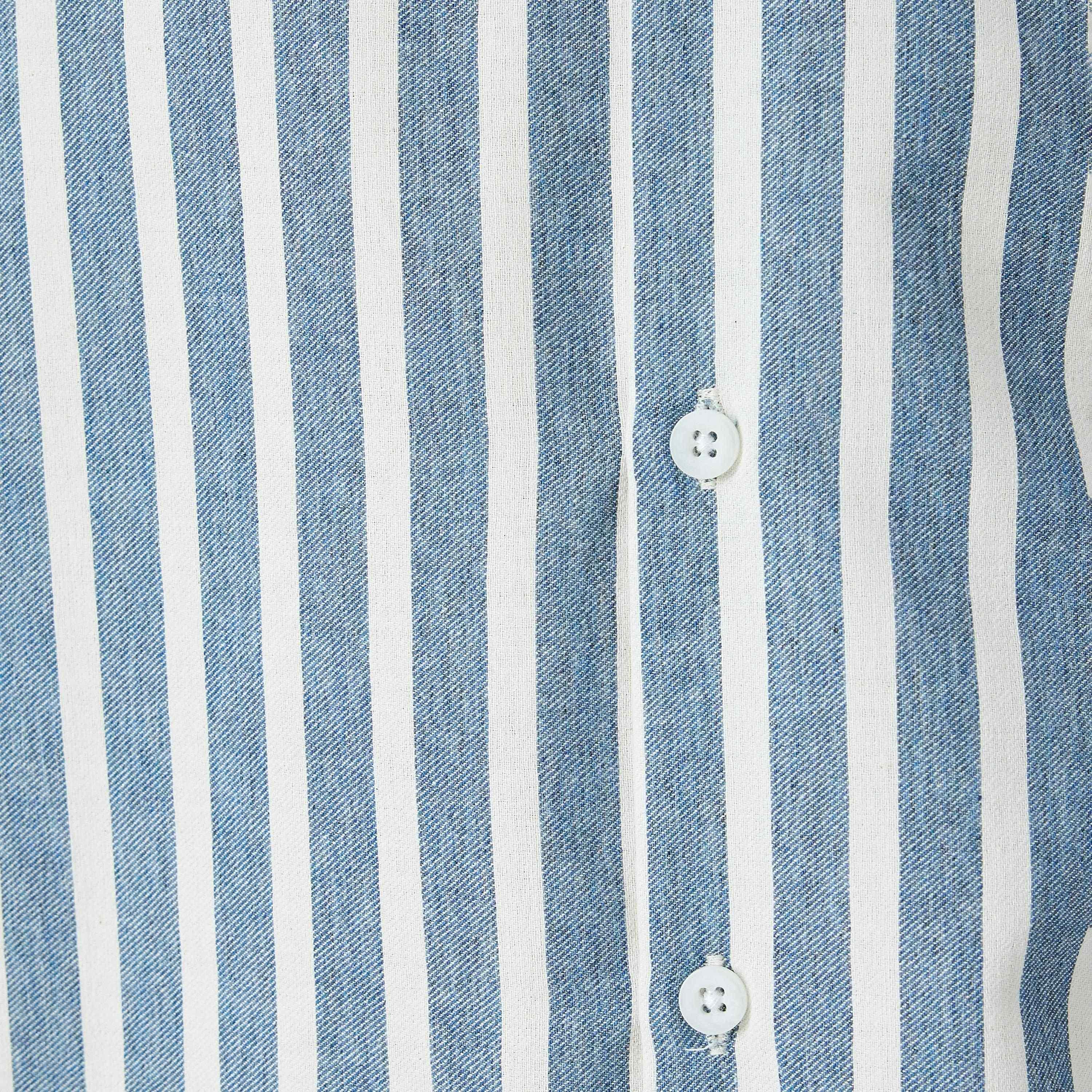 Koton Slim Fit Stripes Button-Down Collar Long Sleeves Men's Shirt-men-clothing-shirts-image-5