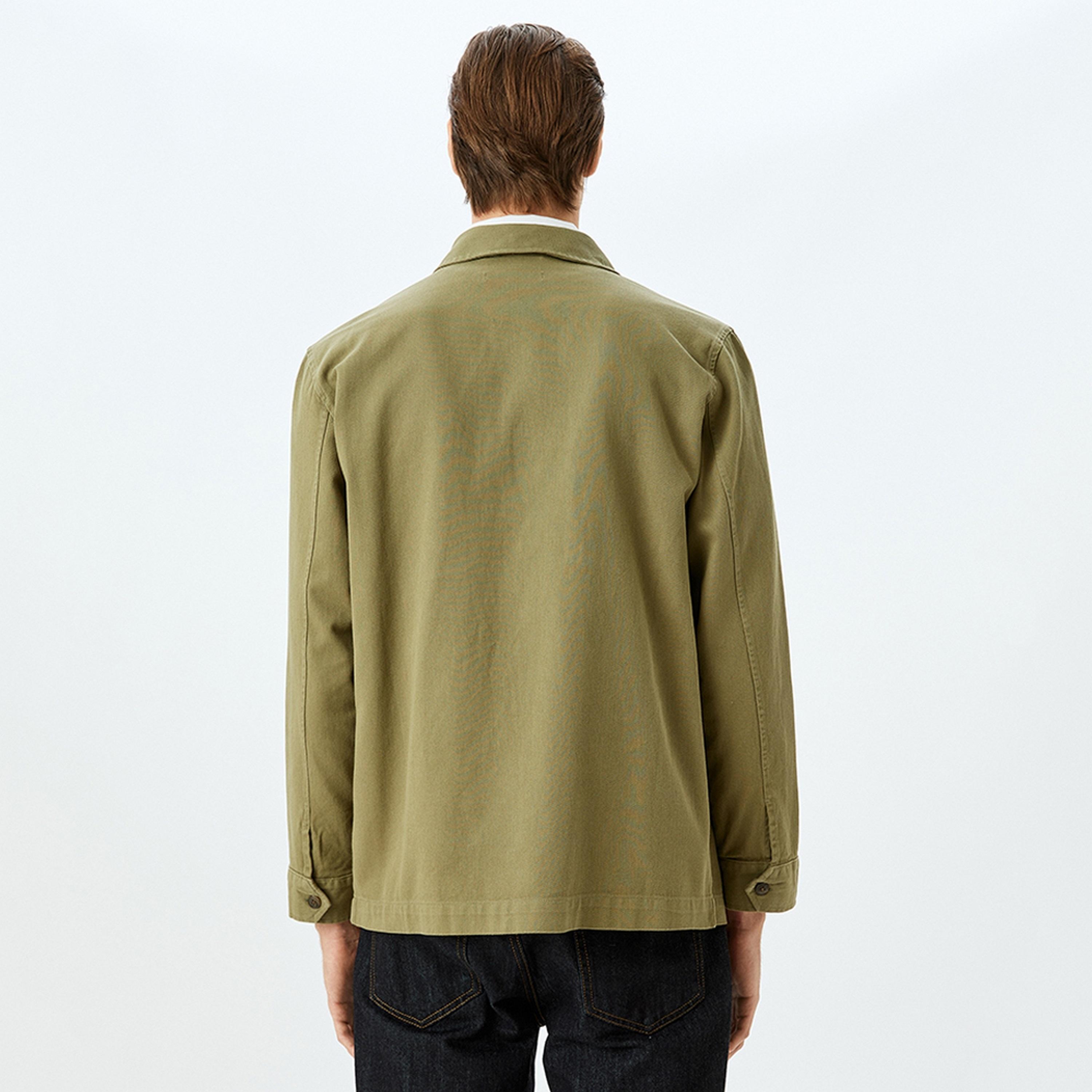 KOTON Regular Fit Plain Collared Long Sleeves Men's Shirt-men-clothing-shirts-image-4