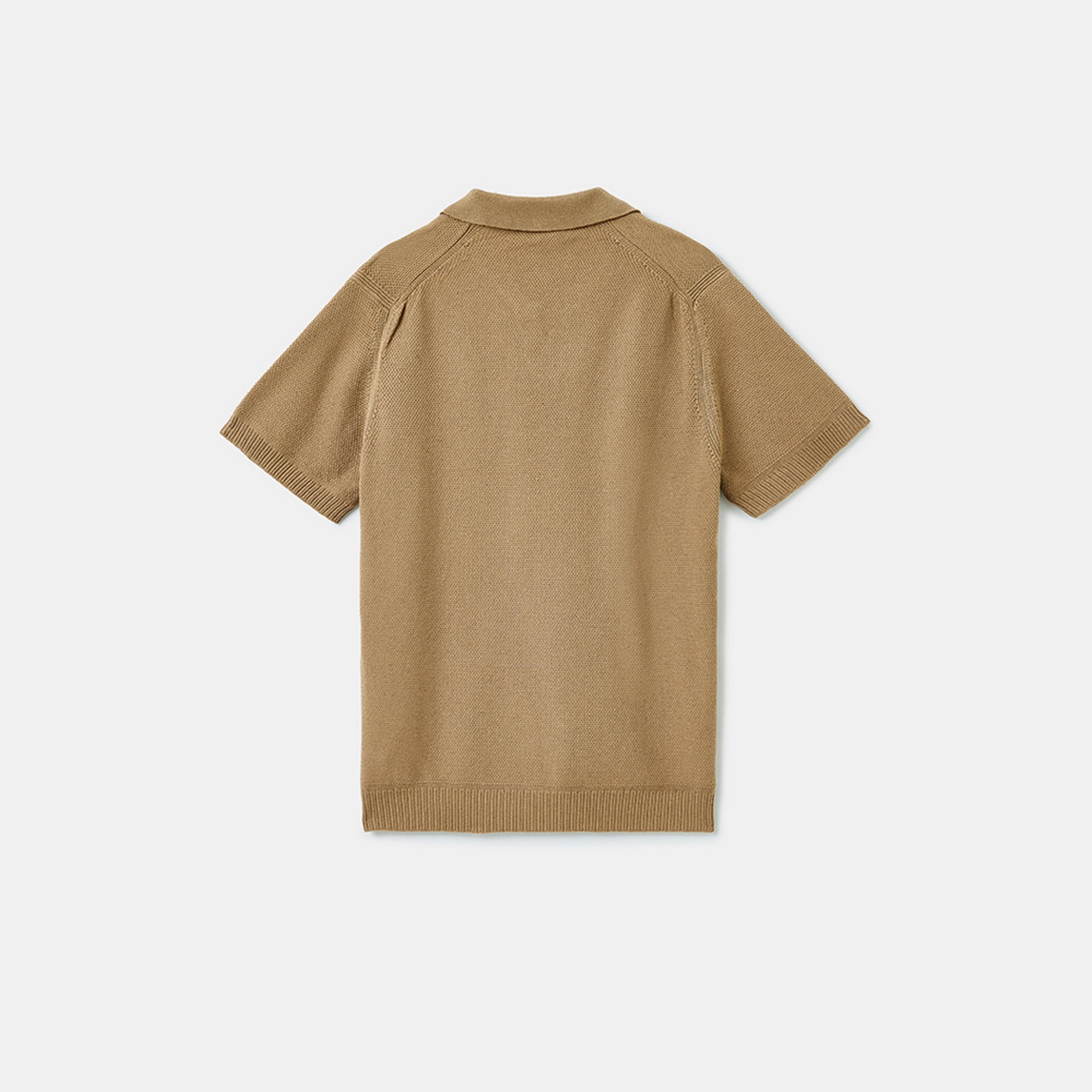 KOTON Textured Collared Short Sleeves Men's Sweater-men-clothing-sweatersandpullovers-image-5