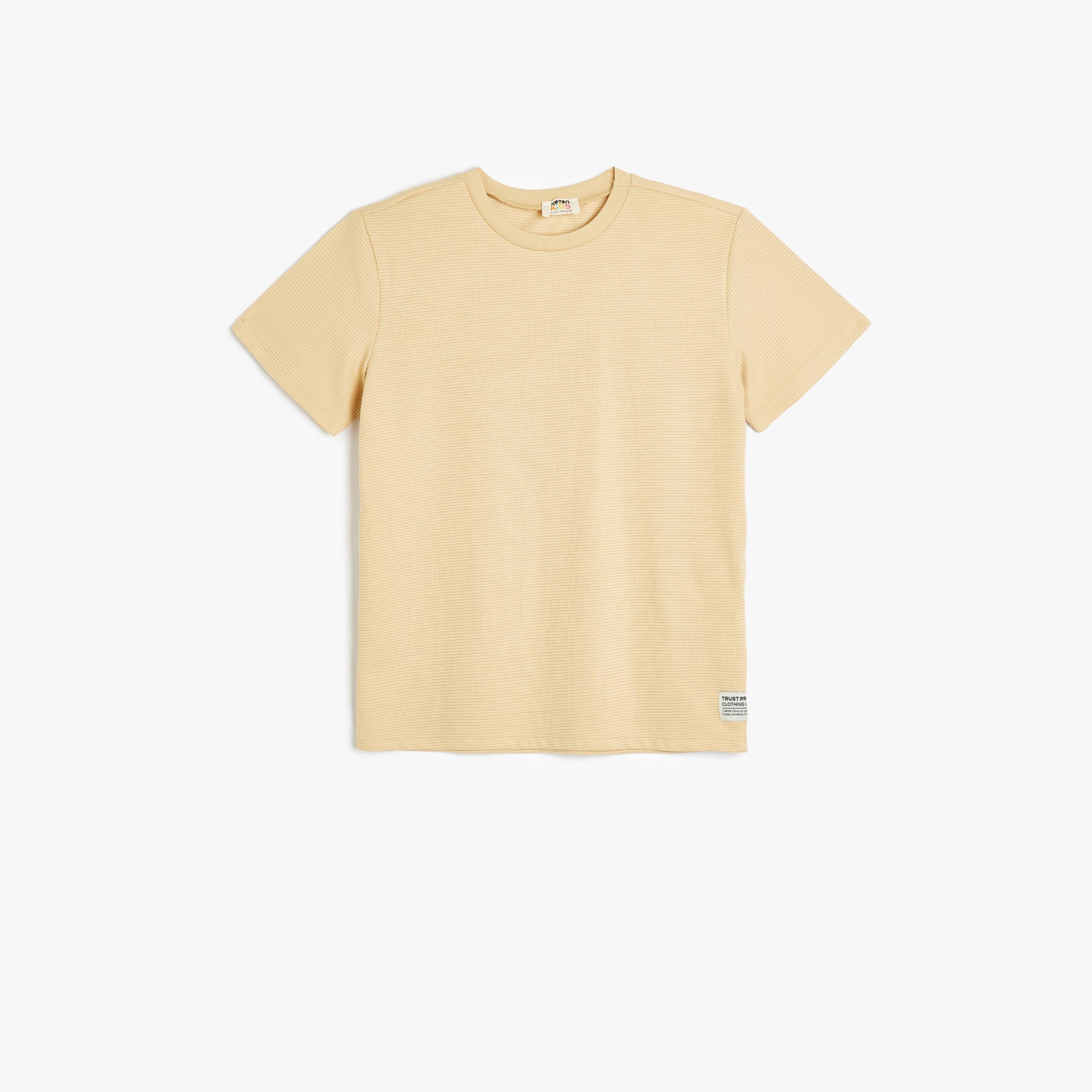 Koton Short Sleeves Round Neck Solid T-Shirt-boys-clothing-tshirtsandpolos-image-1