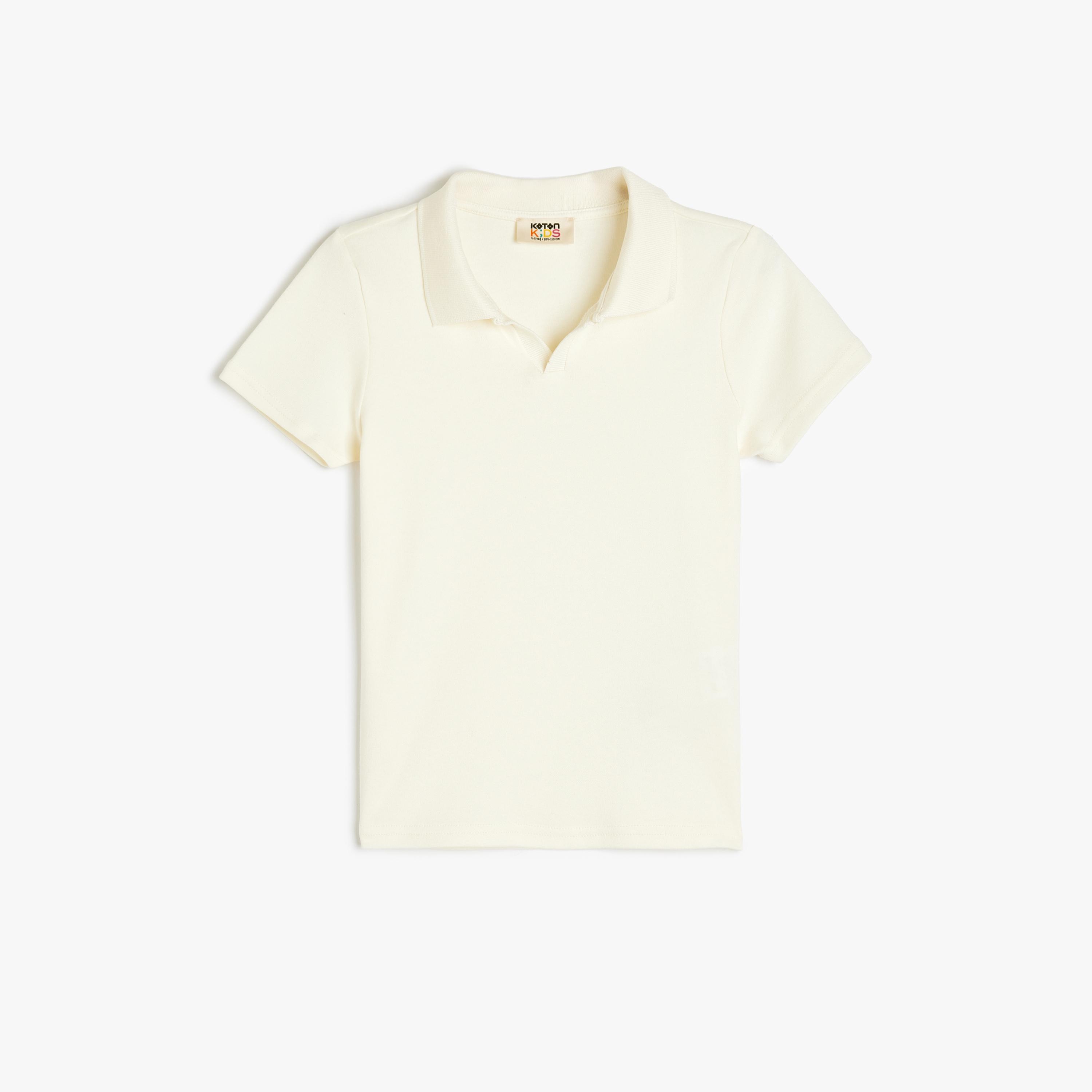 Koton Short Sleeves Collar Neck Solid Polo-boys-clothing-tshirtsandpolos-image-1