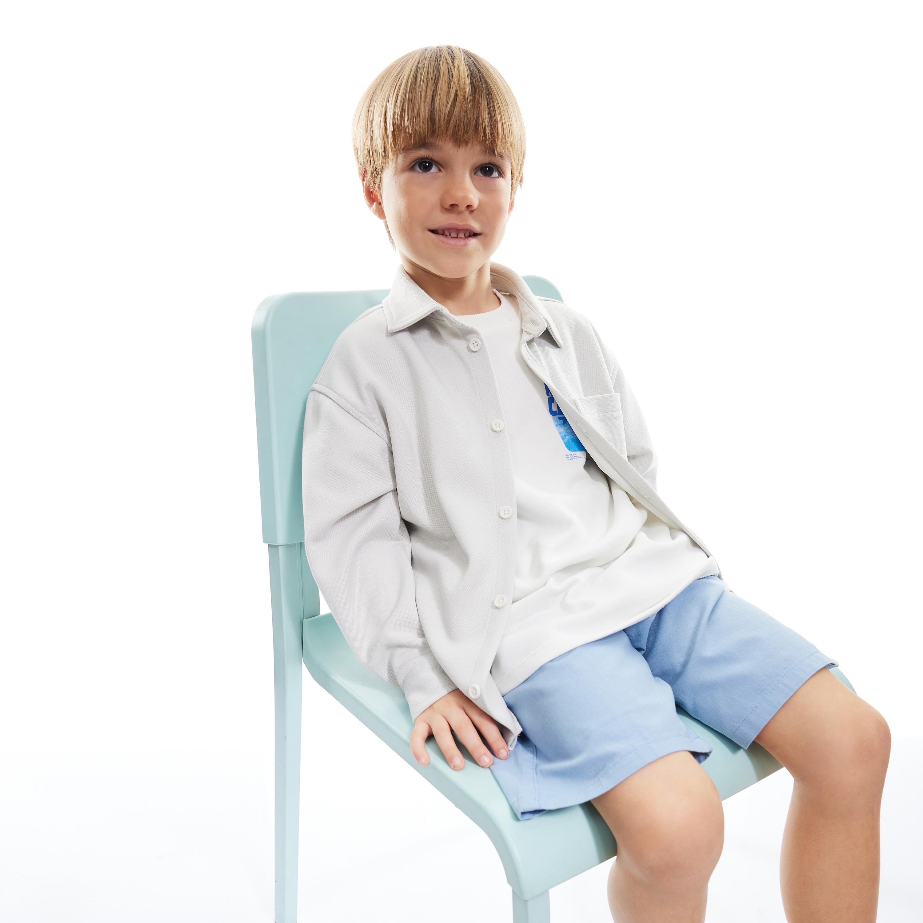 Koton Long Sleeves Collar Neck Solid Shirt-boys-clothing-shirts-image-2