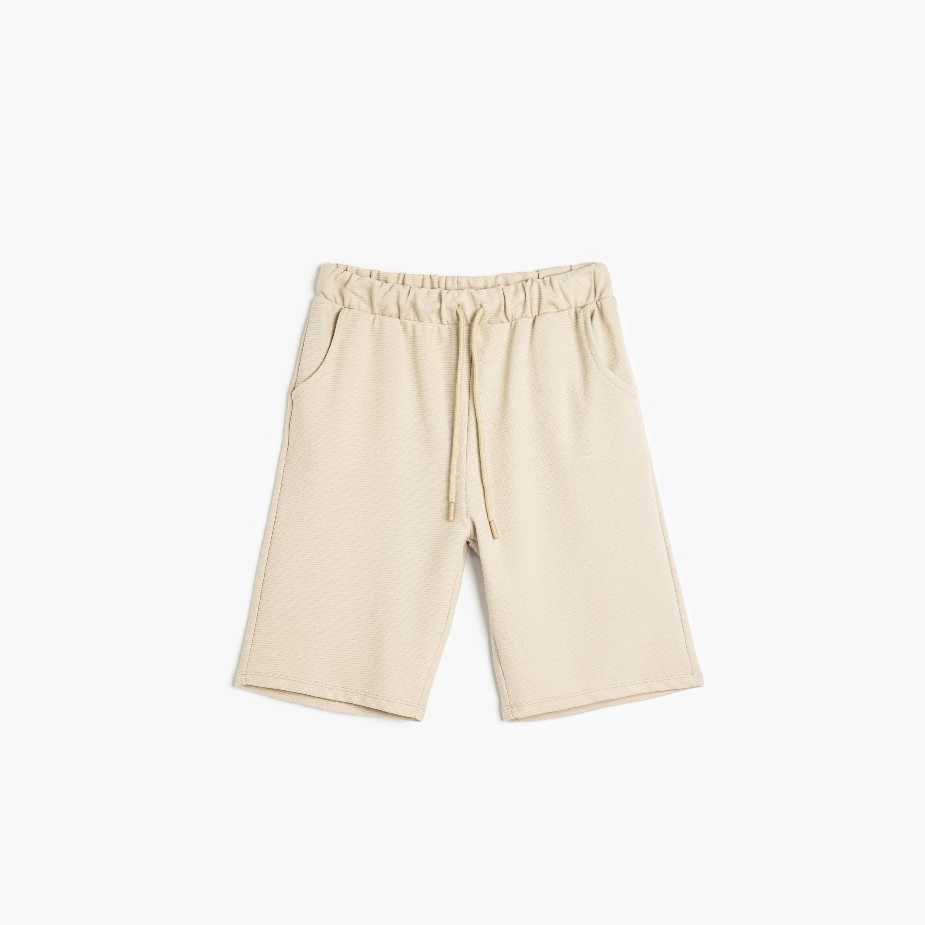شورت برباط شد مطاطي، سادة من كوتون-boys-clothing-bottoms-shorts-image-1