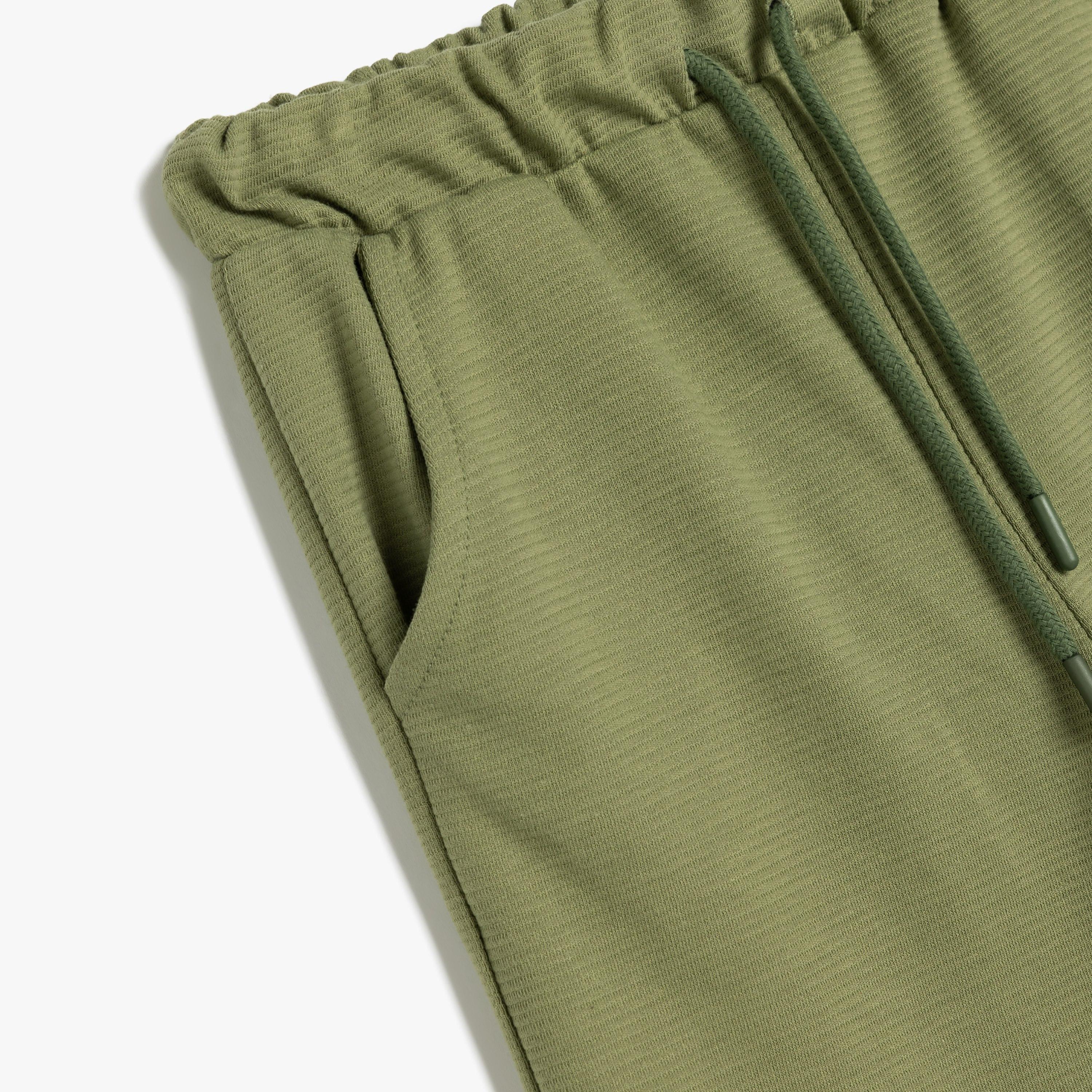 Koton Solid Elasticated Drawstring Shorts-boys-clothing-bottoms-shorts-image-3
