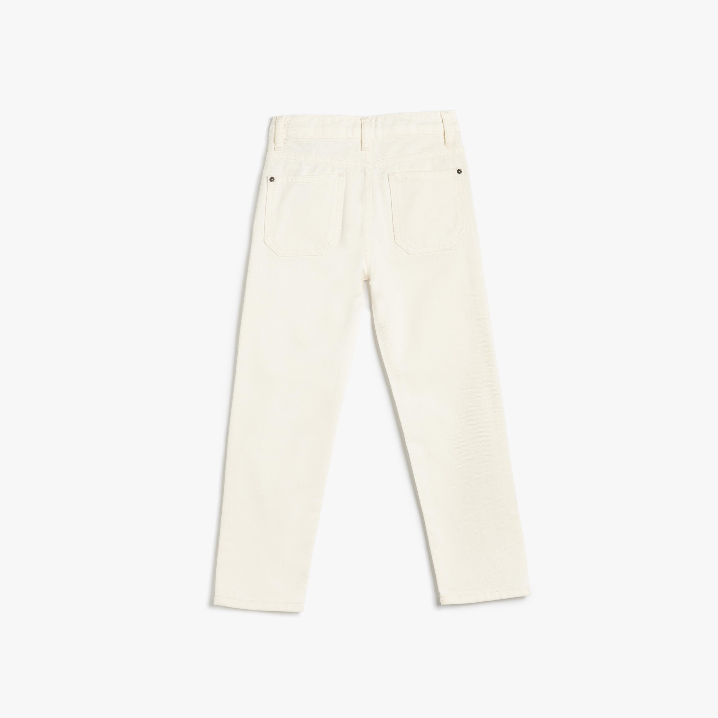 جينز بأزرار سادة من كوتون-boys-clothing-bottoms-joggersandtrackpants-image-2