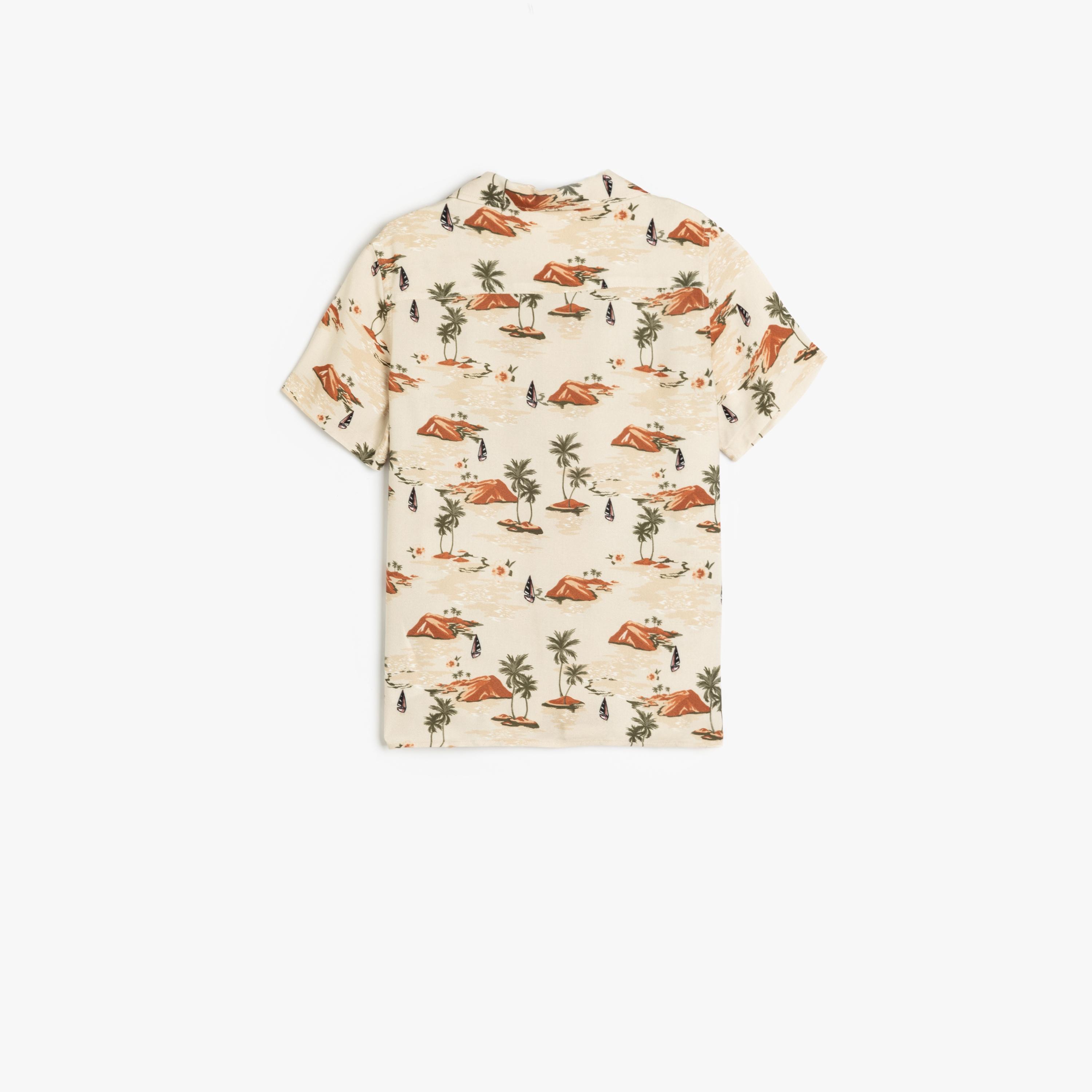 Koton Short Sleeves Collar Neck Printed Shirt-boys-clothing-shirts-image-2
