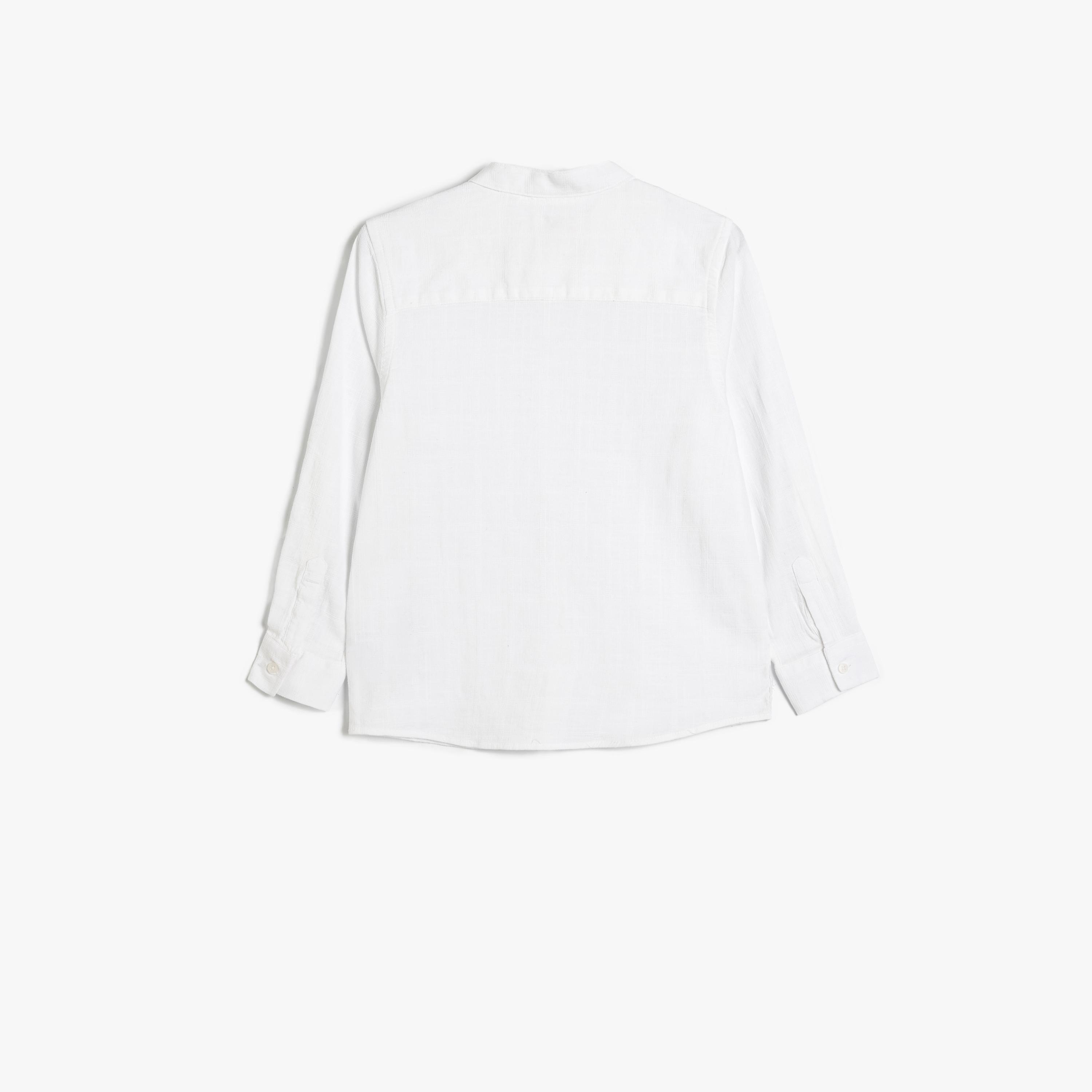 Koton Long Sleeves Round Neck Solid Shirt-boys-clothing-shirts-image-2