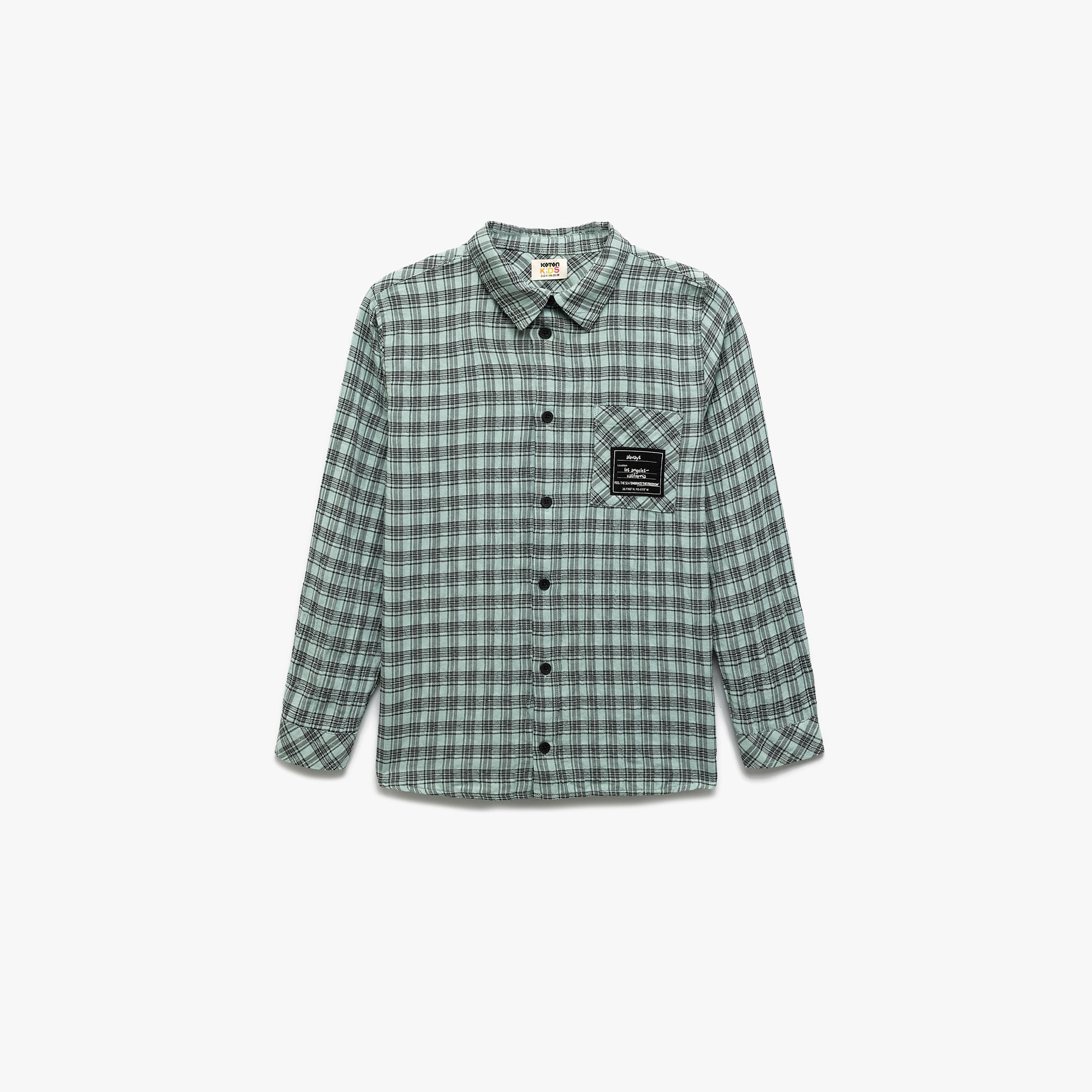 Koton Long Sleeves Collar Neck Striped Shirt-boys-clothing-shirts-image-1