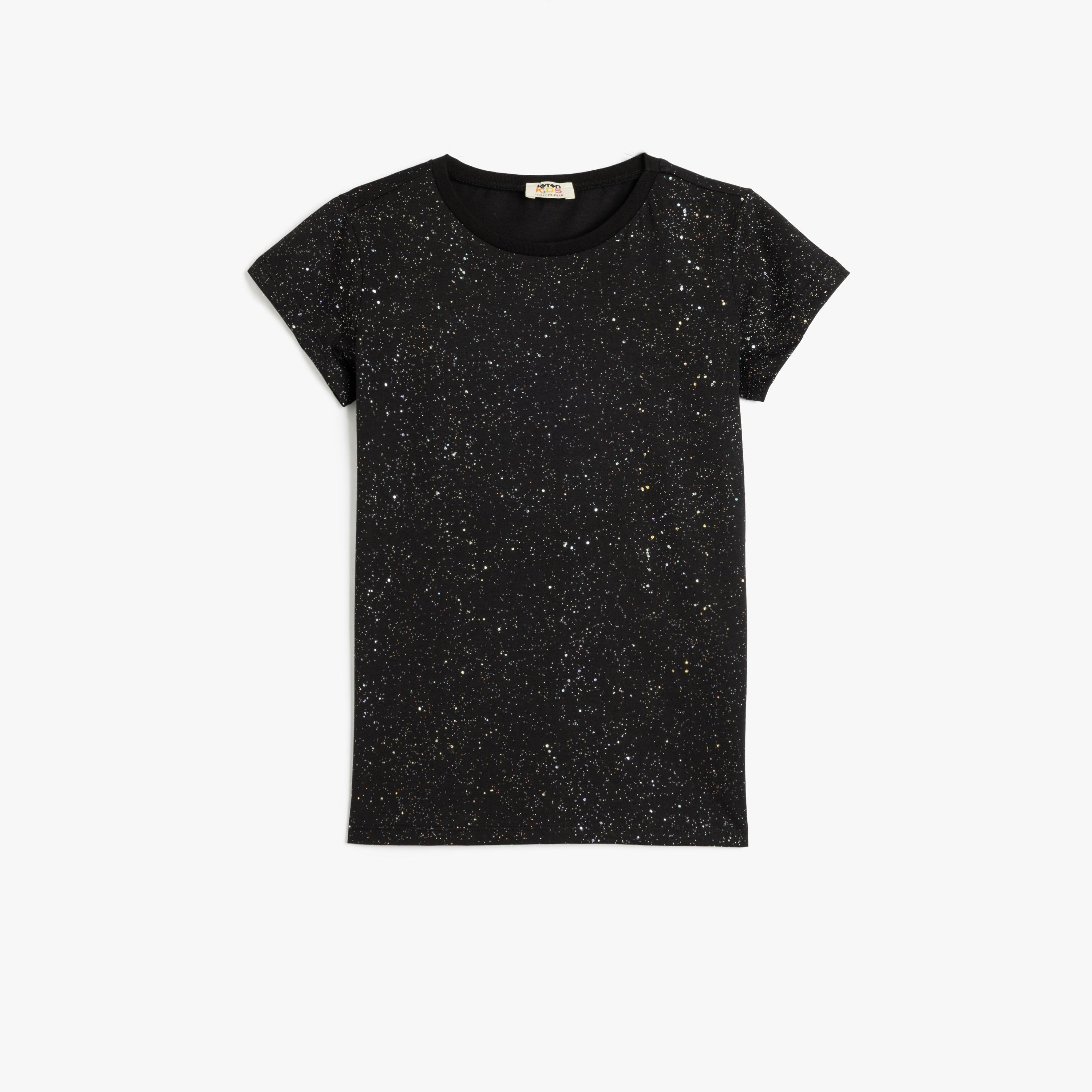 Koton Short Sleeves Round Neck Solid T-Shirt-girls-clothing-tshirts-image-1