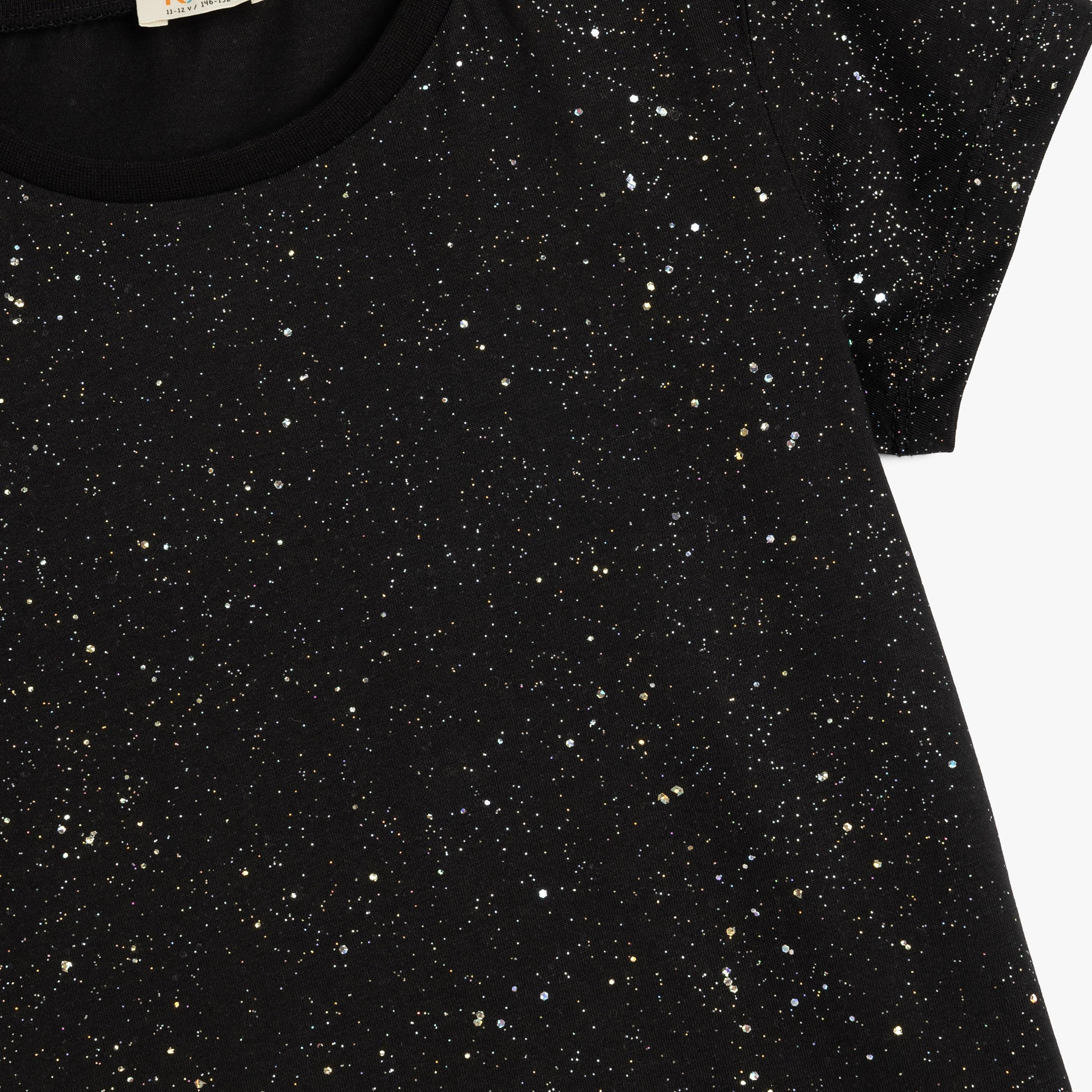 Koton Short Sleeves Round Neck Solid T-Shirt-girls-clothing-tshirts-image-3