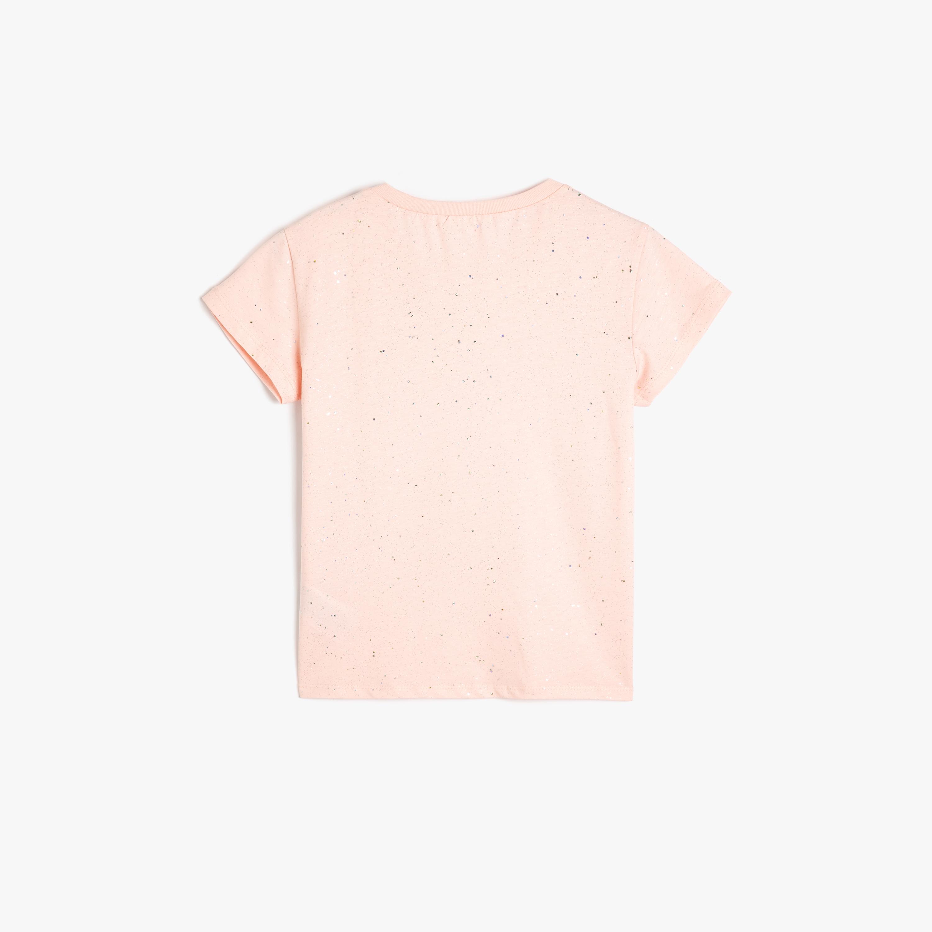 Koton Short Sleeves Round Neck Solid T-Shirt-girls-clothing-tshirts-image-2