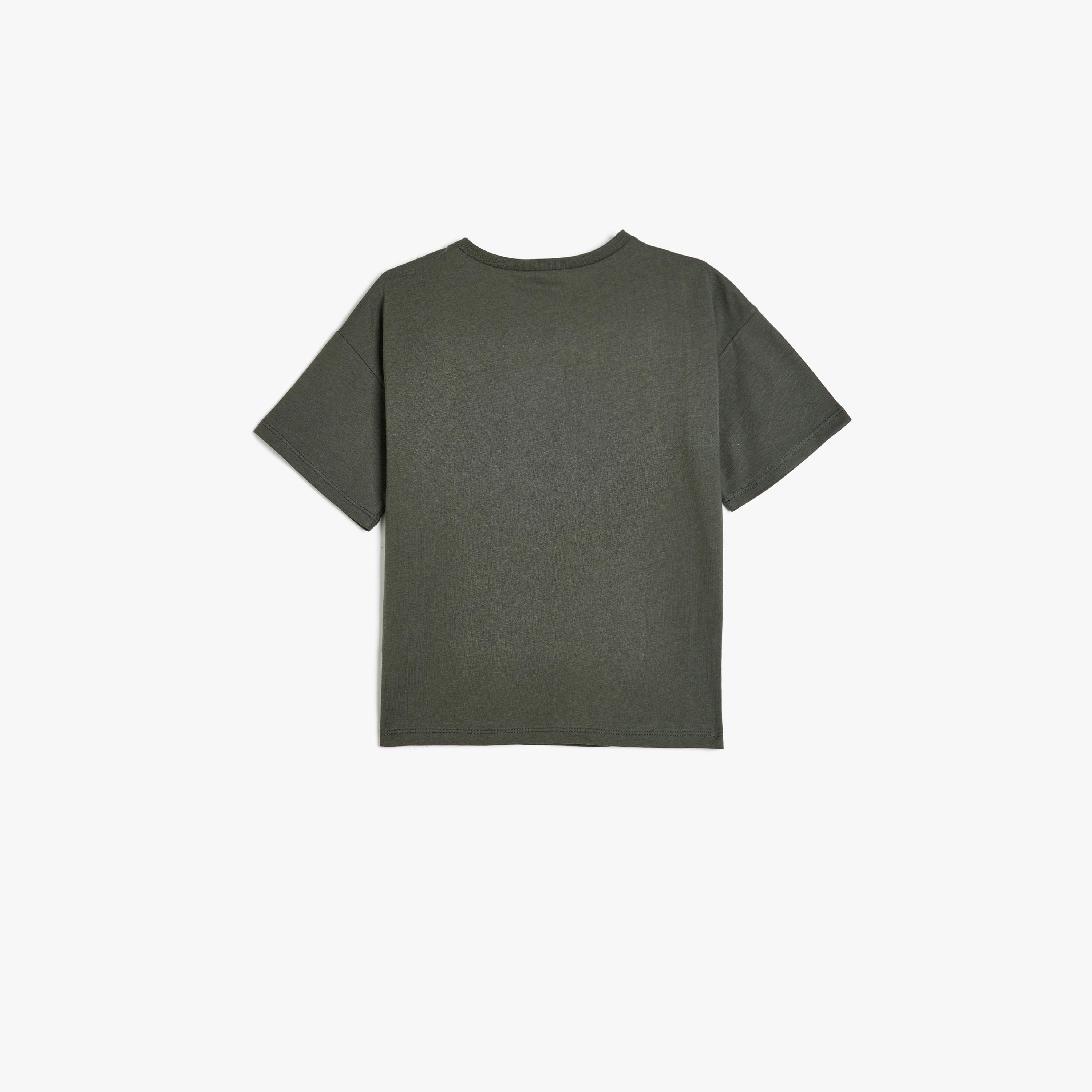 Koton Short Sleeves Round Neck Printed T-Shirt-girls-clothing-tshirts-image-2
