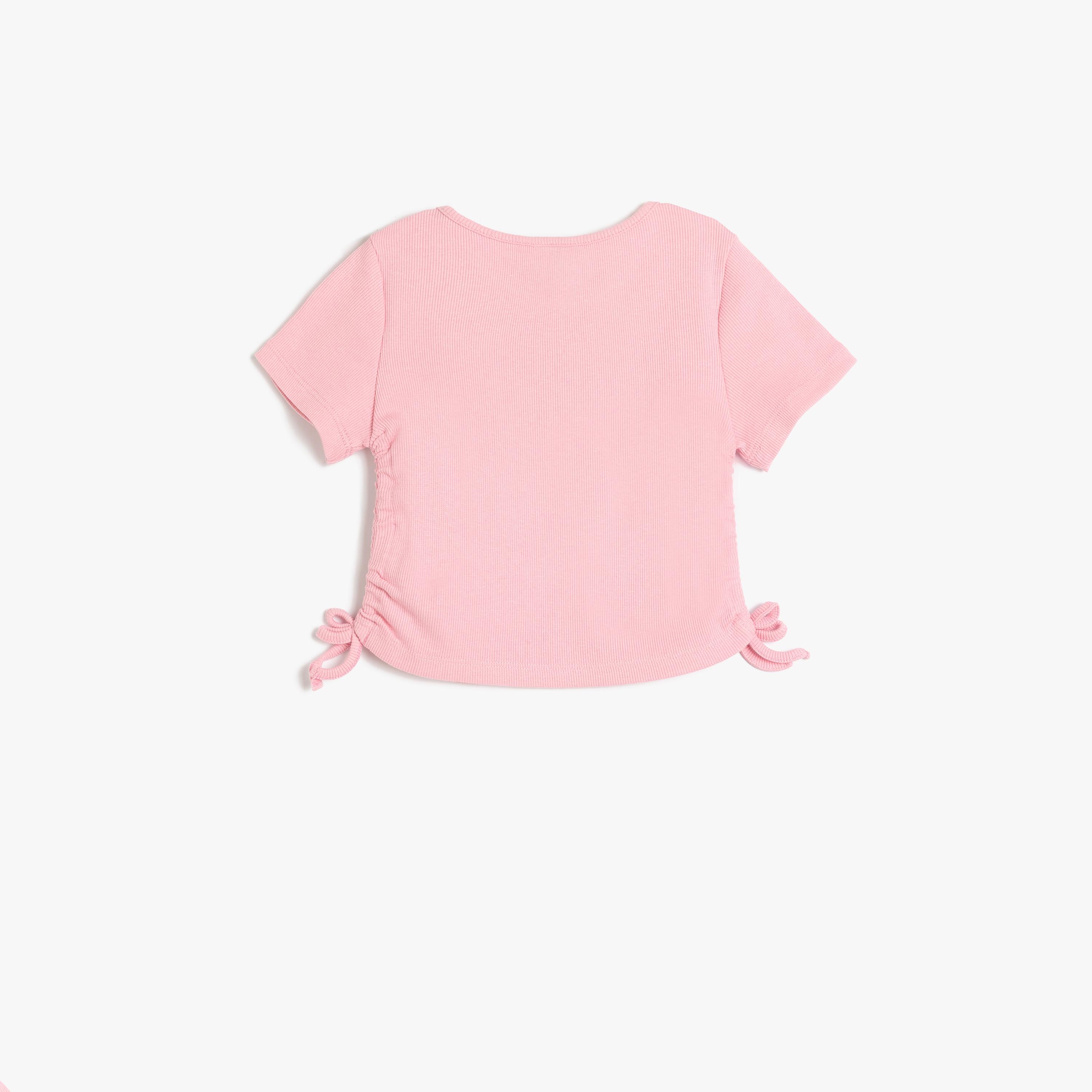 Koton Short Sleeves Round Neck Printed T-Shirt-girls-clothing-tshirts-image-2