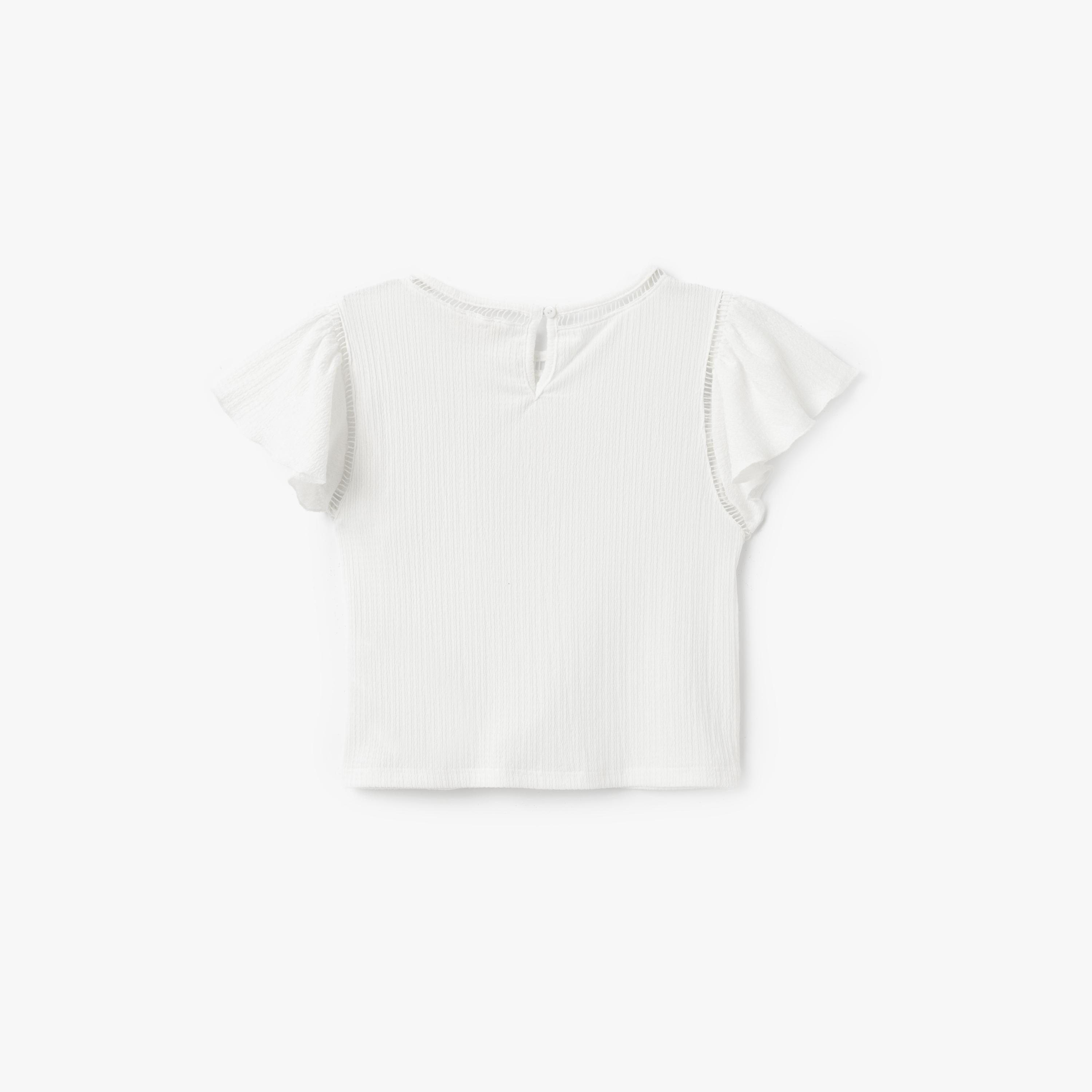 Koton Short Sleeves Round Neck Solid Blouse-girls-clothing-blousesandshirts-image-2