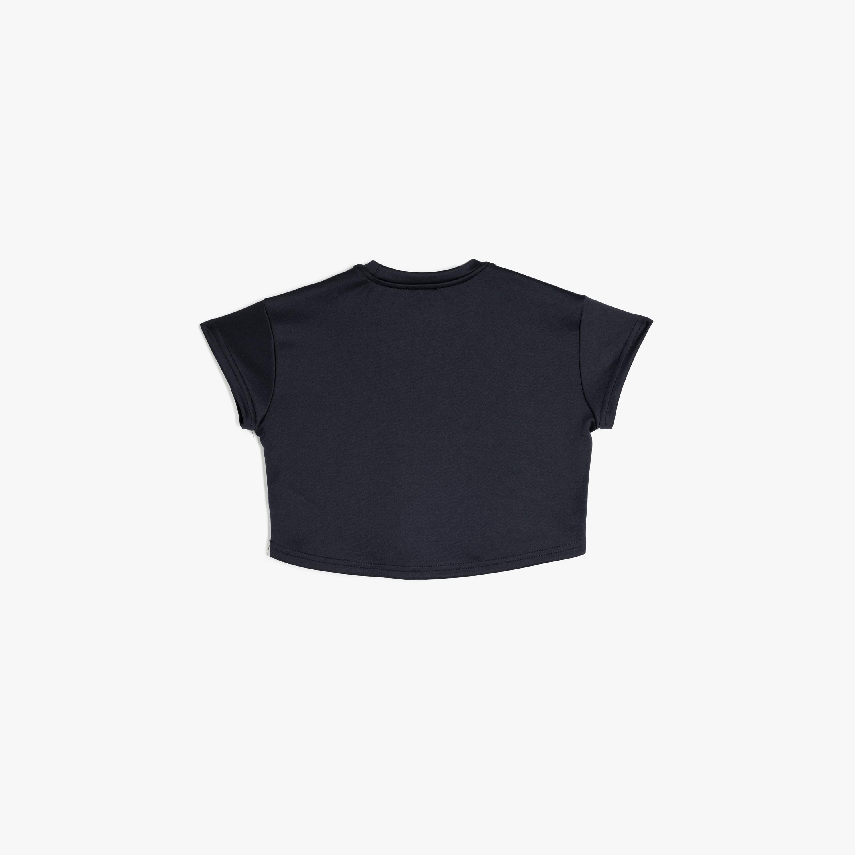 تيشيرت بياقة دائرية وأكمام قصيرة، سادة من كوتون-girls-clothing-tshirts-image-4