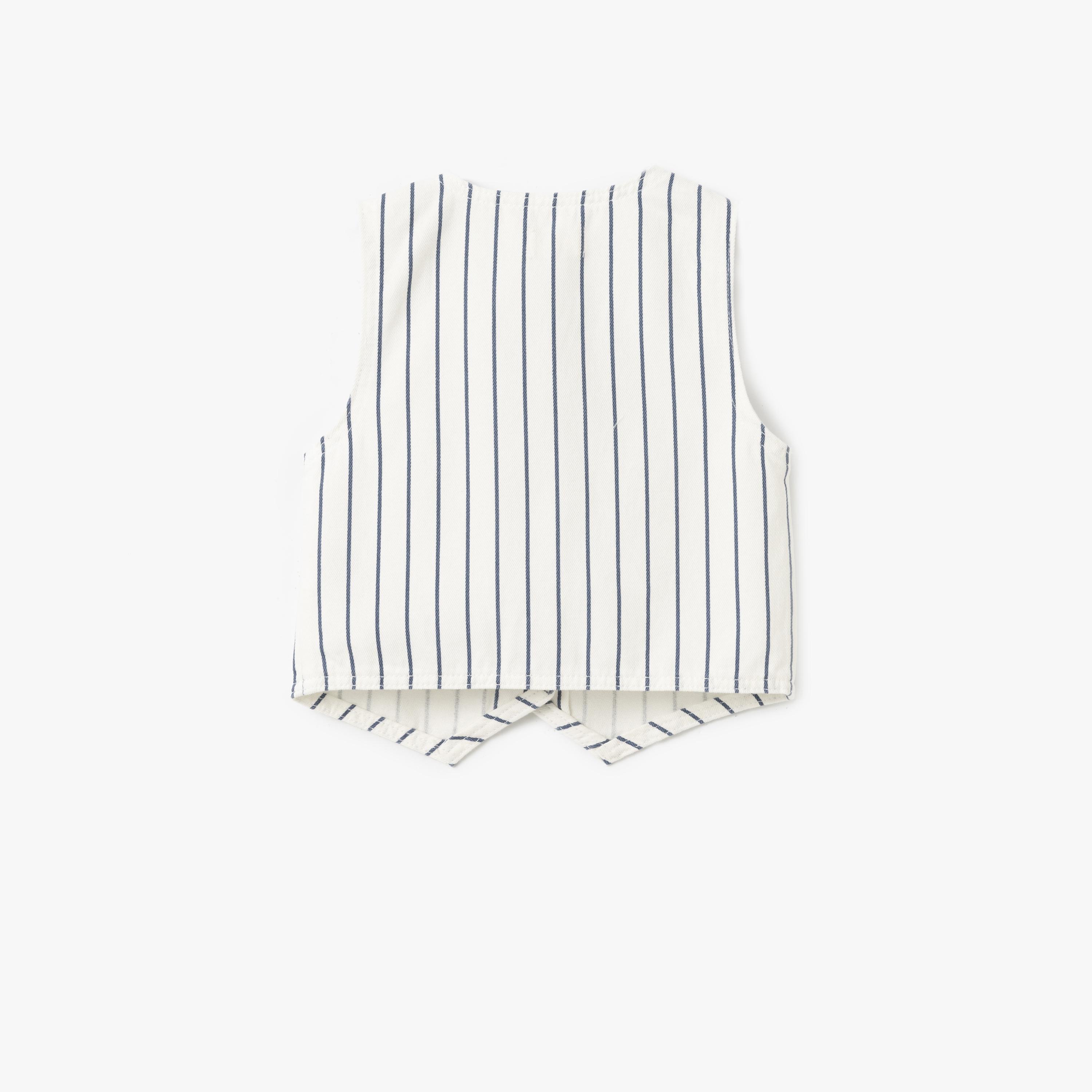 Koton Sleeveless V-Neck Neck Striped Vest-girls-clothing-blousesandshirts-image-5