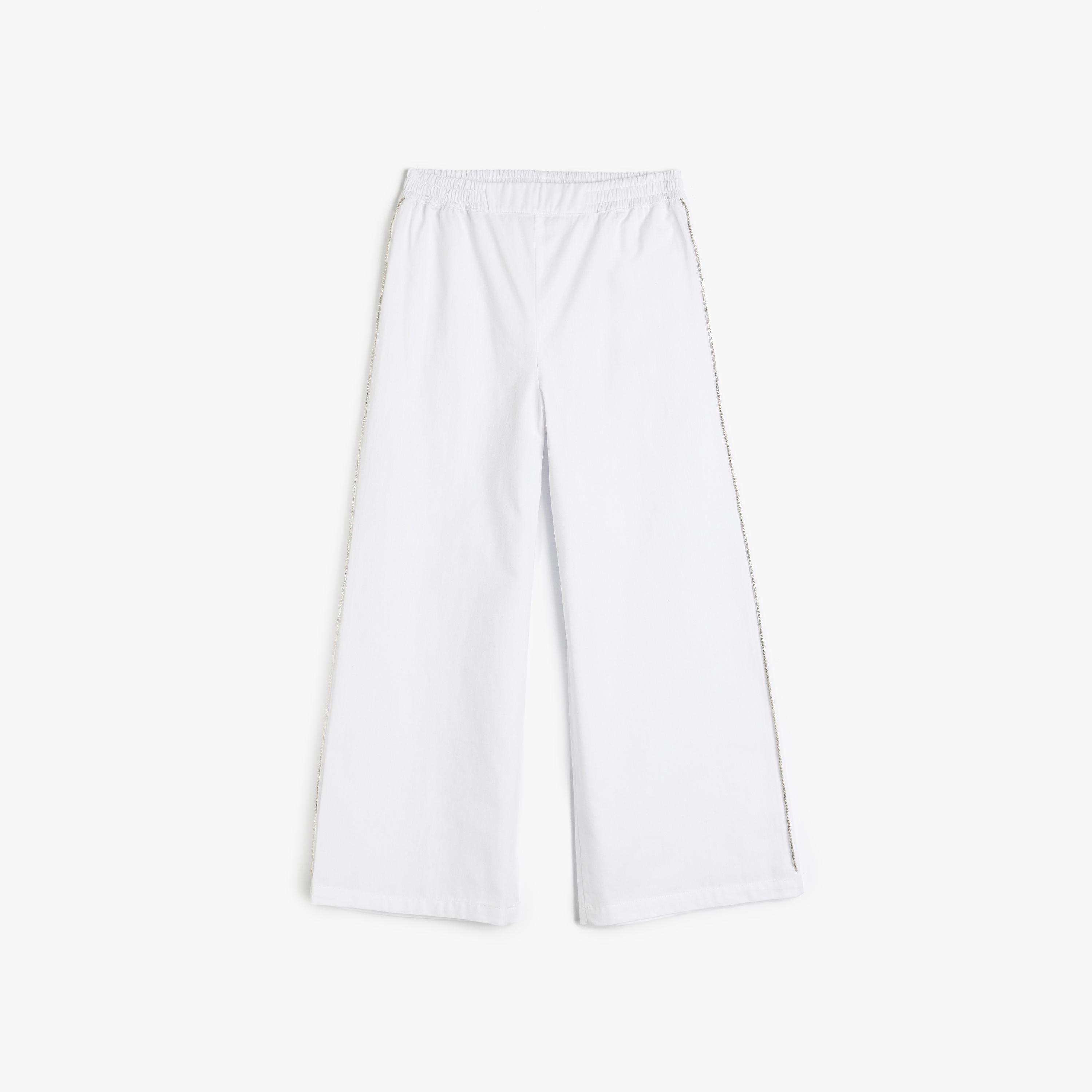 Koton Solid Elasticated Track Pants-girls-clothing-bottoms-trousers-image-1