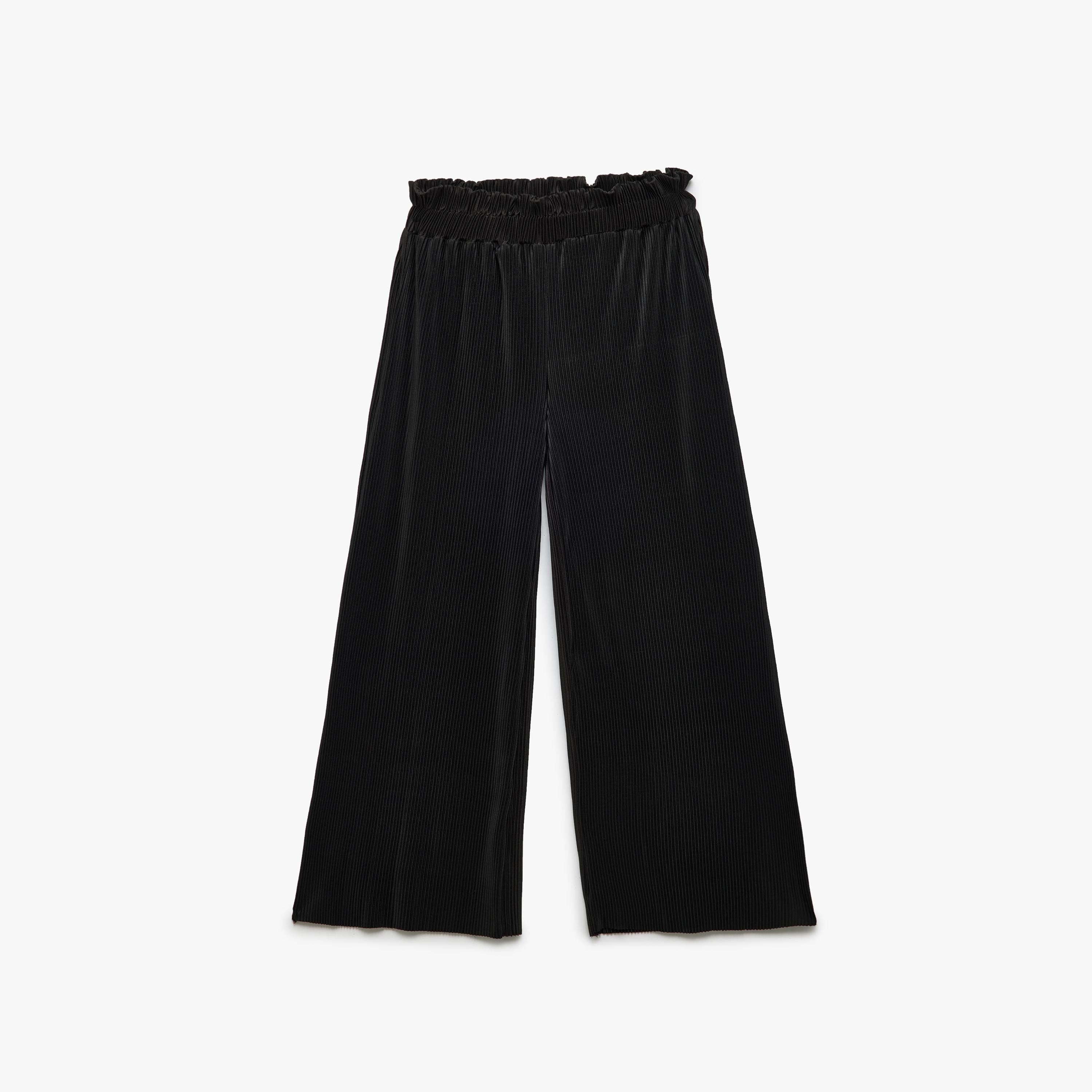 بنطلون رياضي مطاطي سادة من كوتون-girls-clothing-bottoms-trousers-image-1