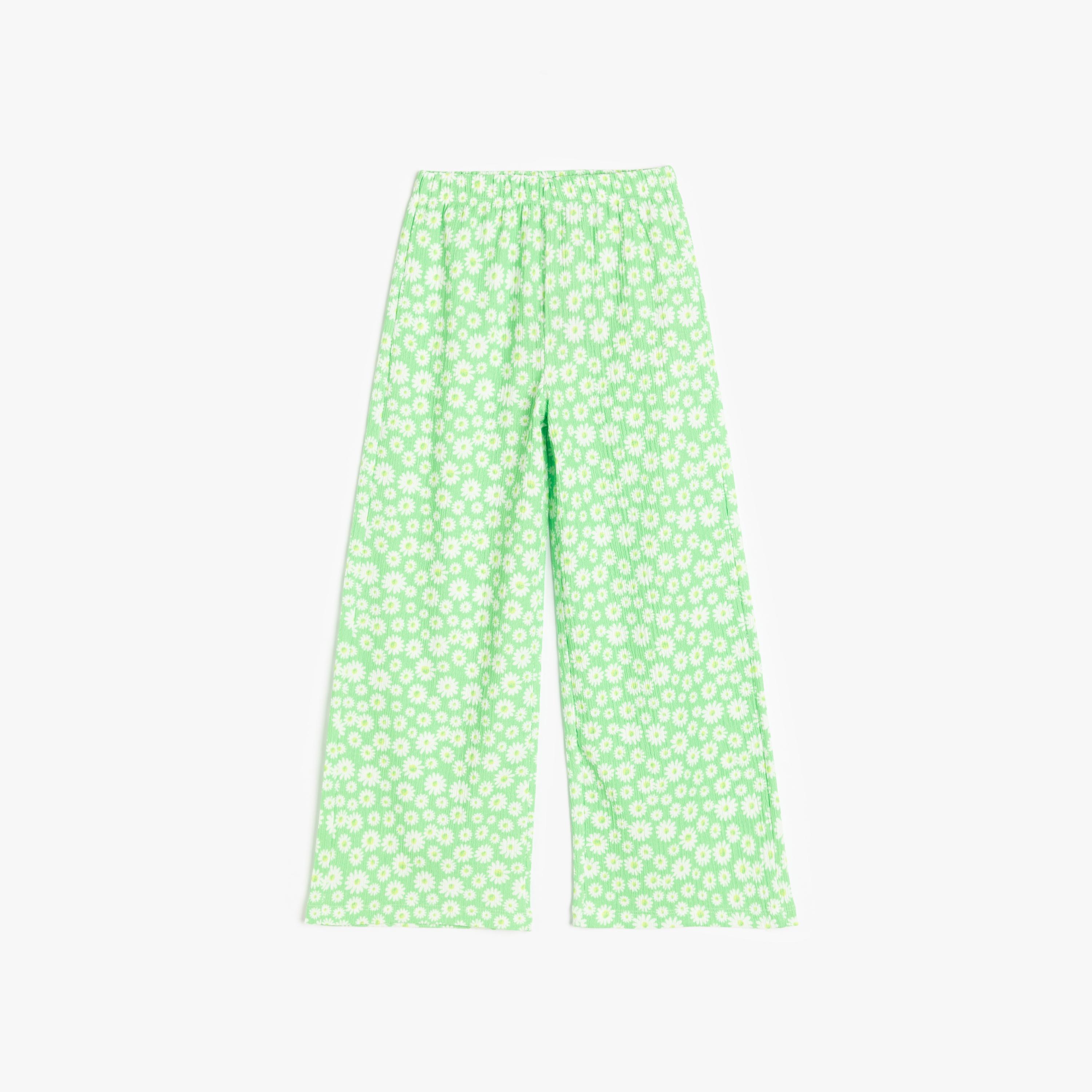 Koton Floral Elasticated Track Pants-girls-clothing-bottoms-trousers-image-1