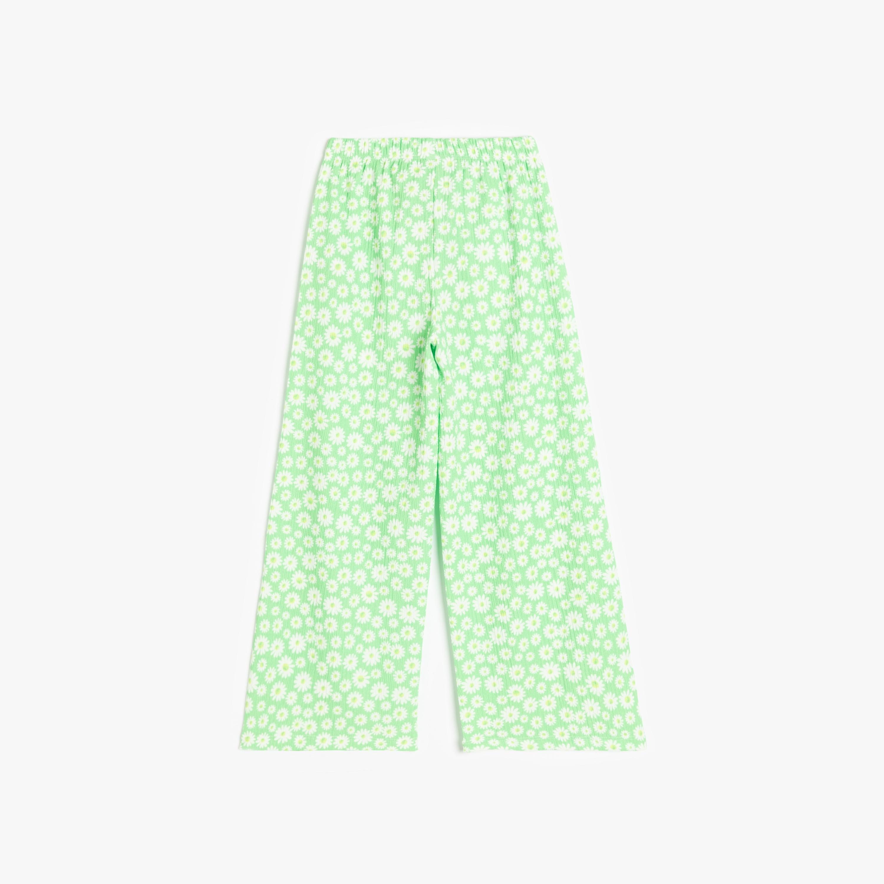 Koton Floral Elasticated Track Pants-girls-clothing-bottoms-trousers-image-2
