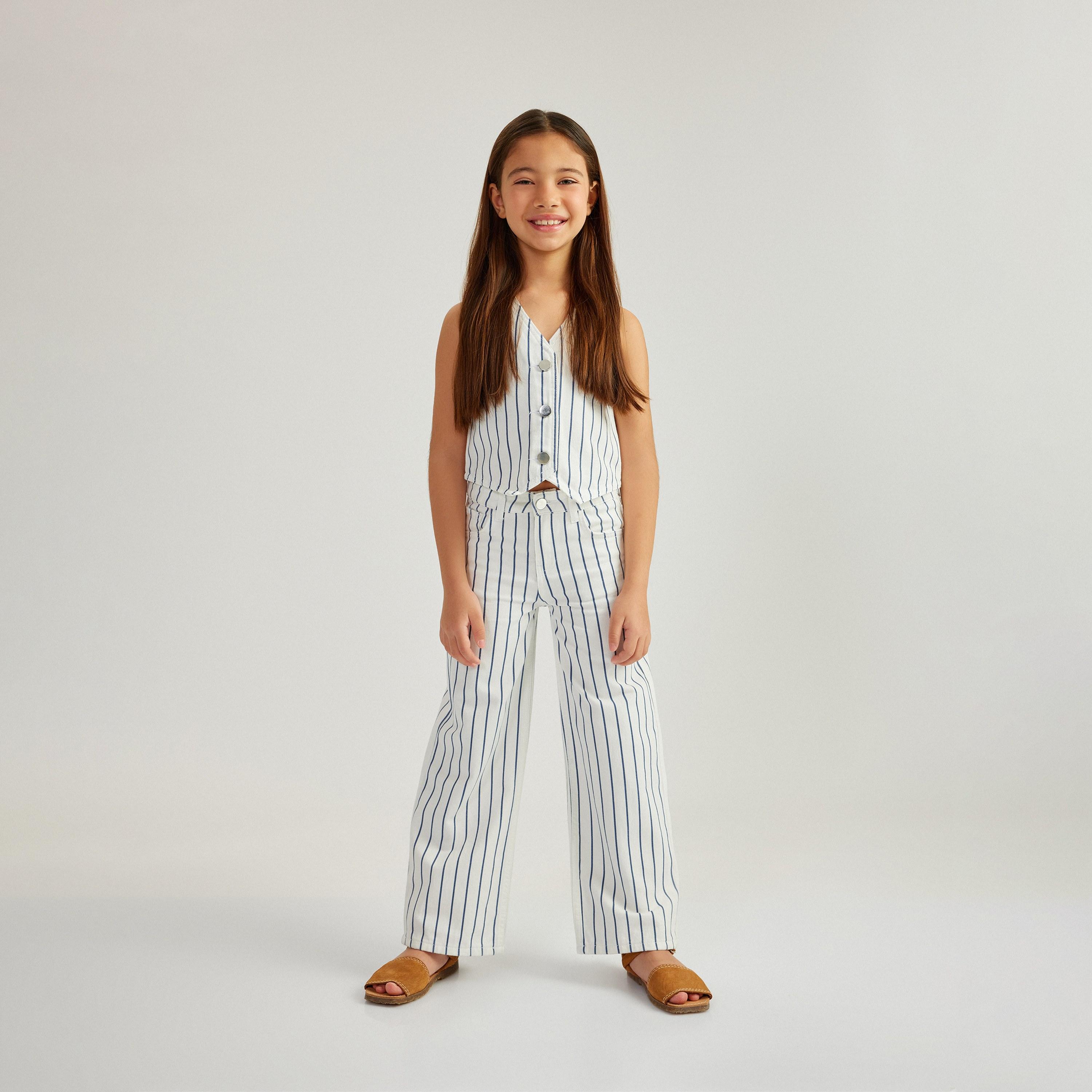 Koton Striped Buttoned Pants-girls-clothing-bottoms-jeansandjeggings-image-2