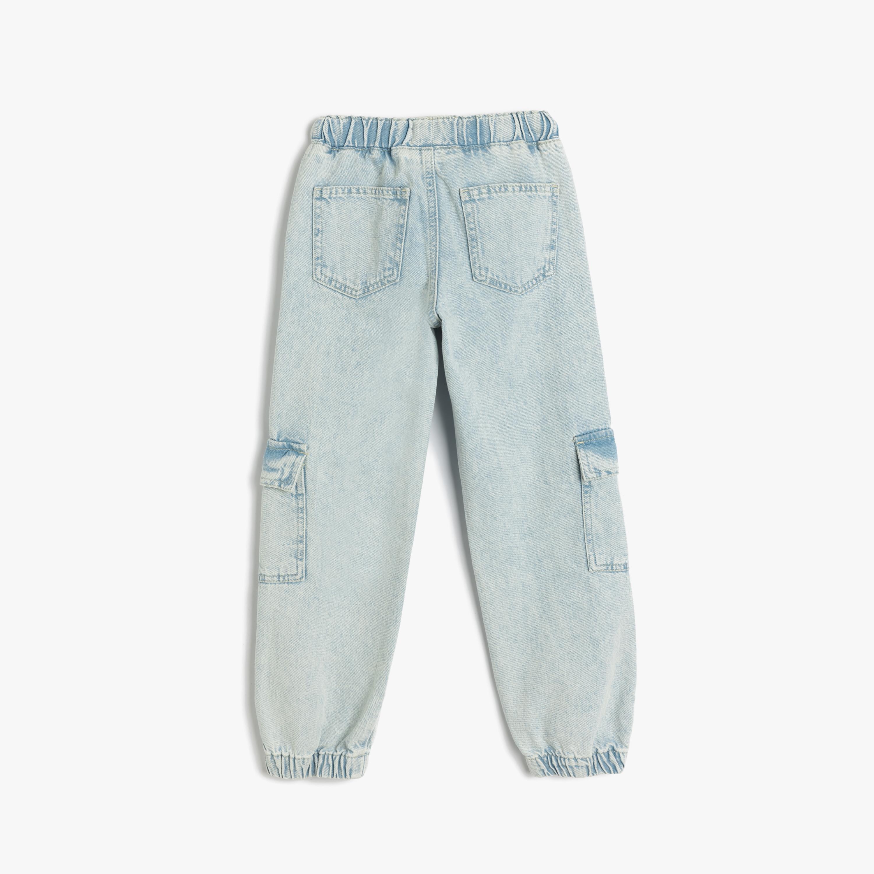 بنطلون رياضي برباط شد مطاطي، سادة من كوتون-girls-clothing-bottoms-joggersandtrackpants-image-2