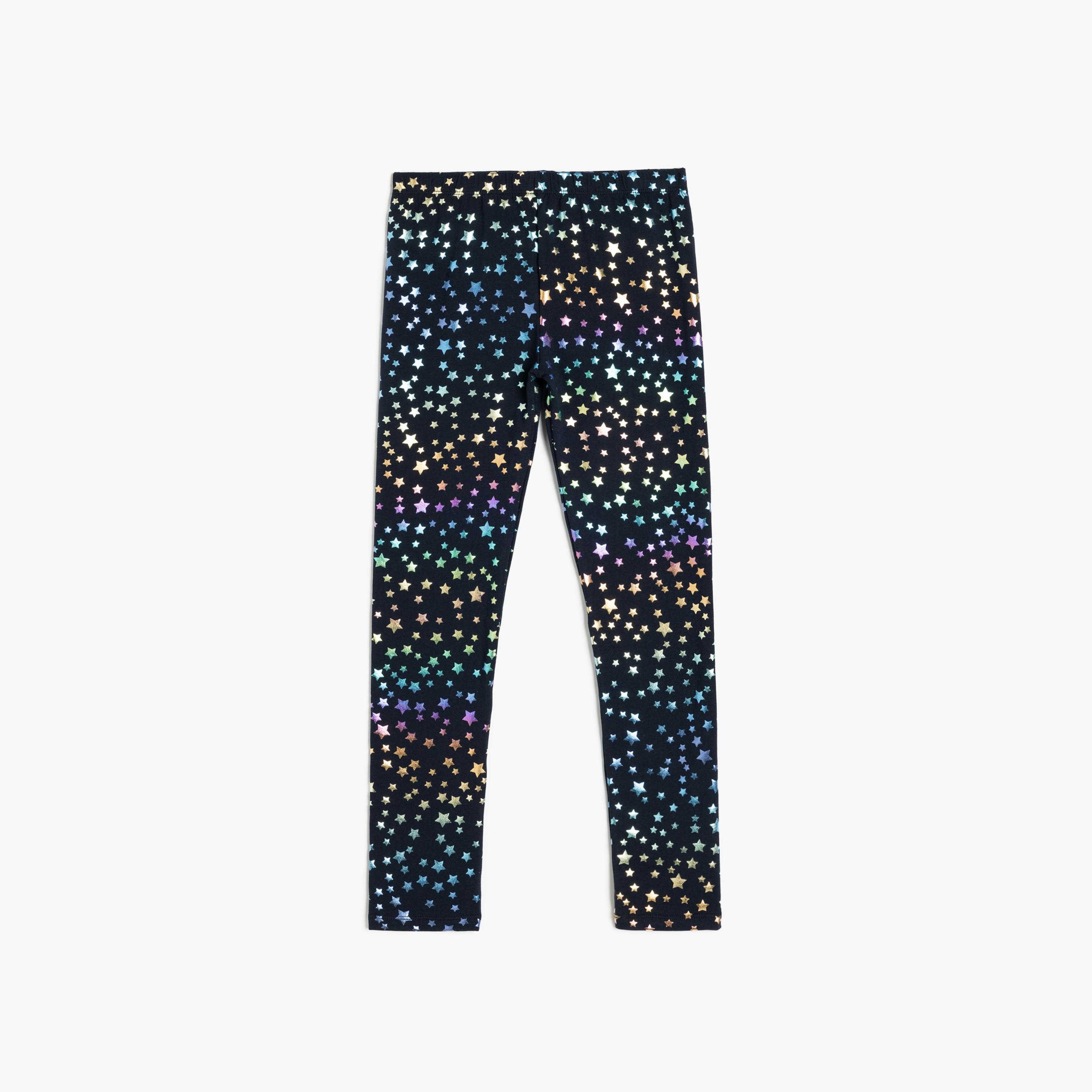 Koton Printed Elasticated Leggings-girls-clothing-bottoms-leggings-image-1