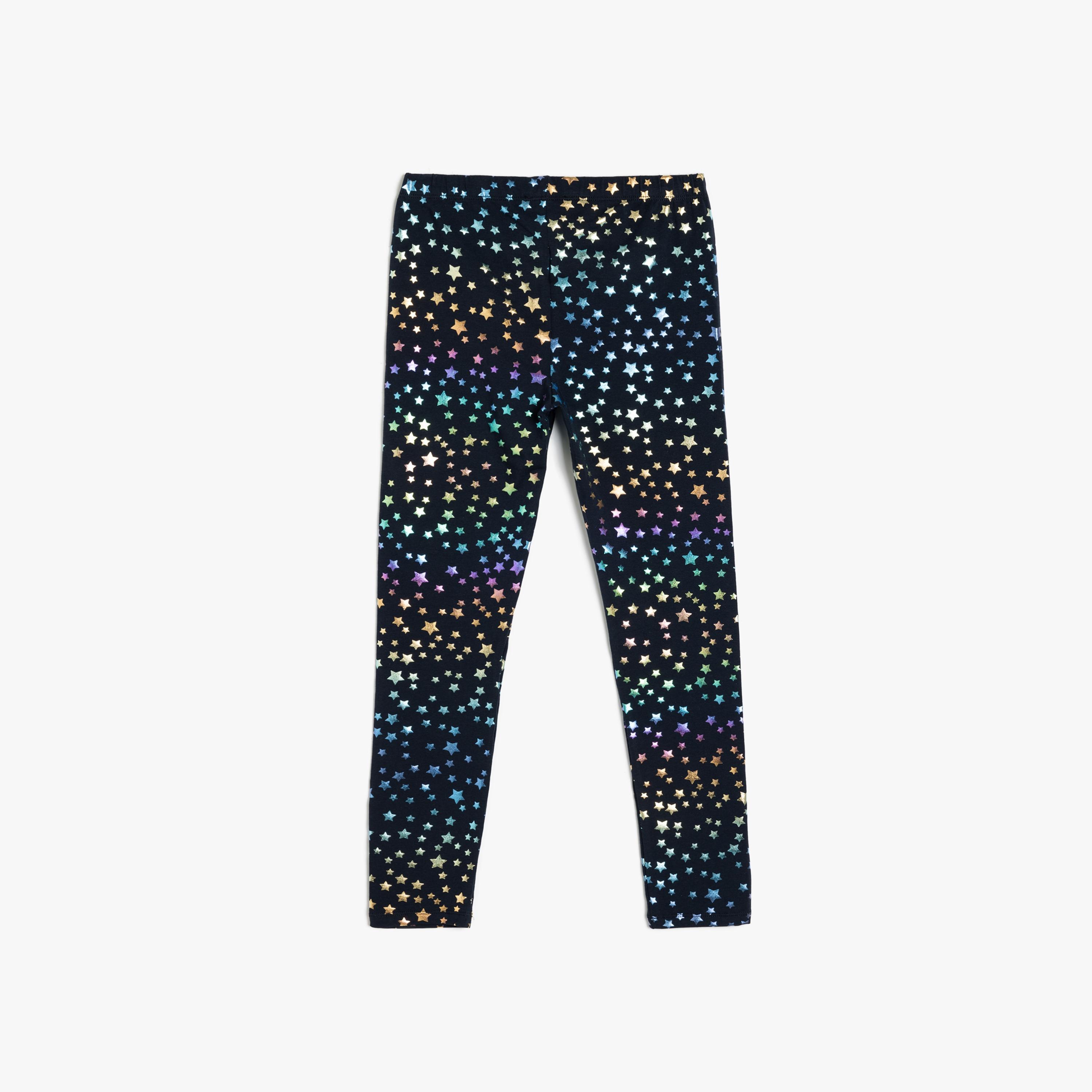 Koton Printed Elasticated Leggings-girls-clothing-bottoms-leggings-image-2
