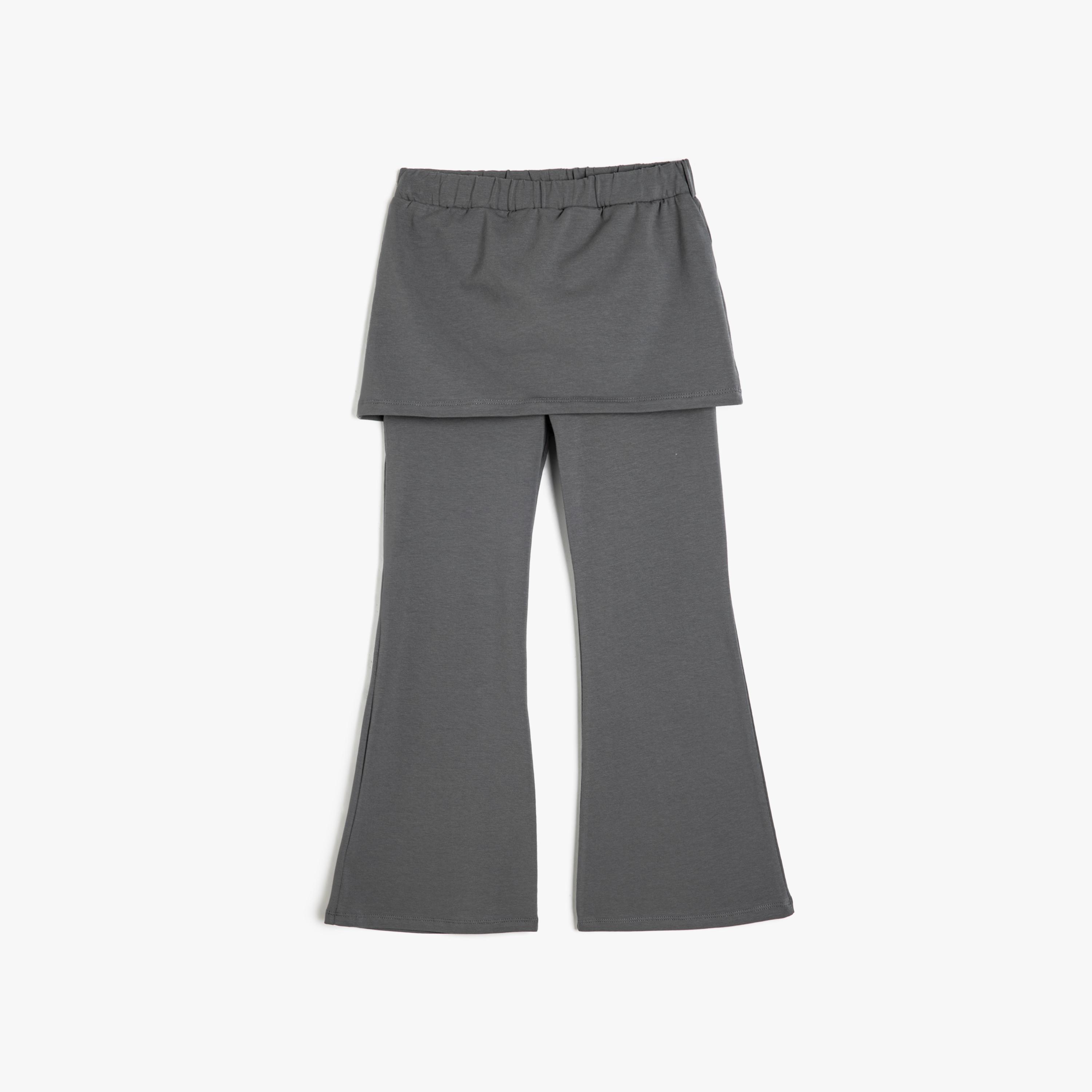 Koton Solid Elasticated Track Pants-girls-clothing-bottoms-trousers-image-1