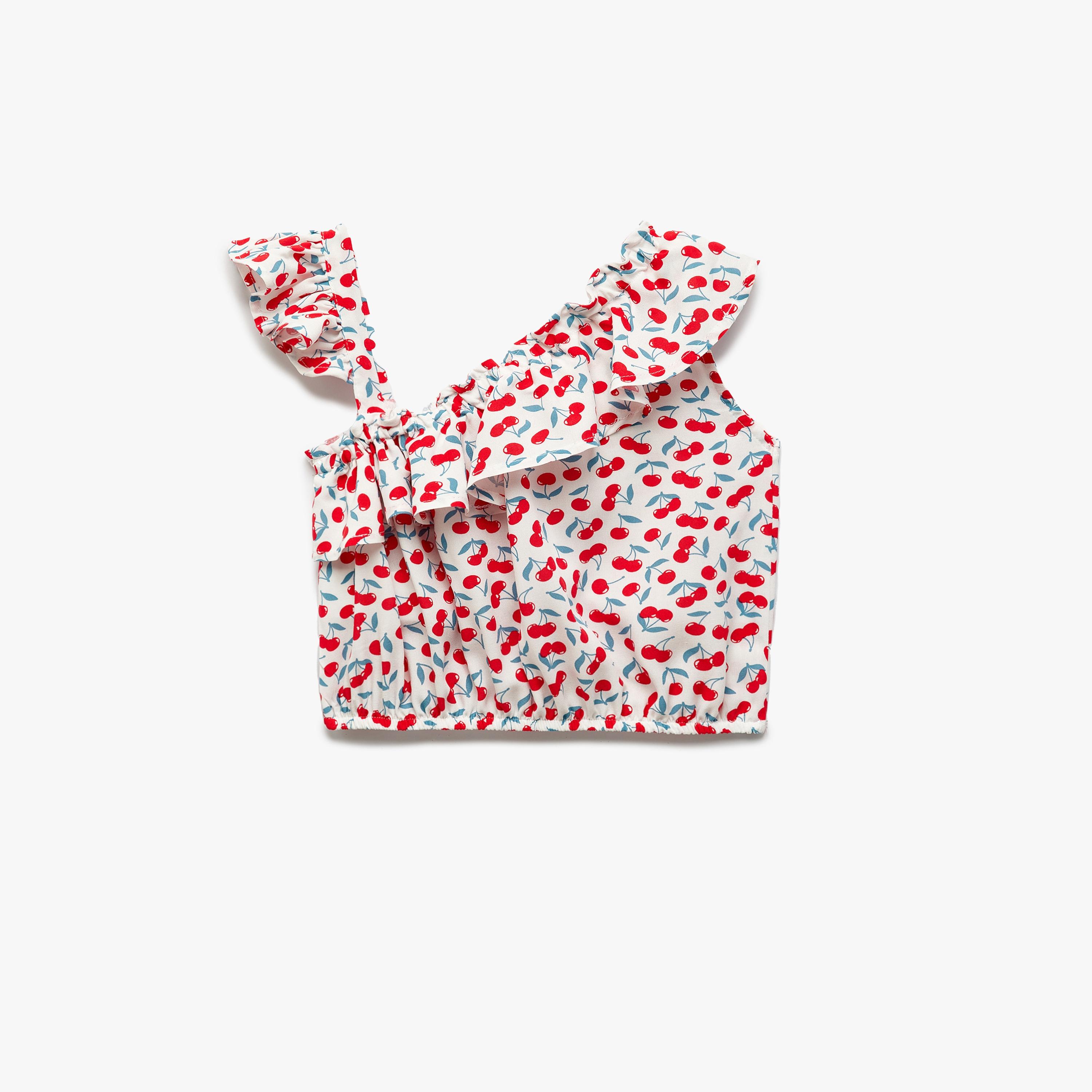 Koton Sleeveless Square Neck Printed Blouse-girls-clothing-blousesandshirts-image-2