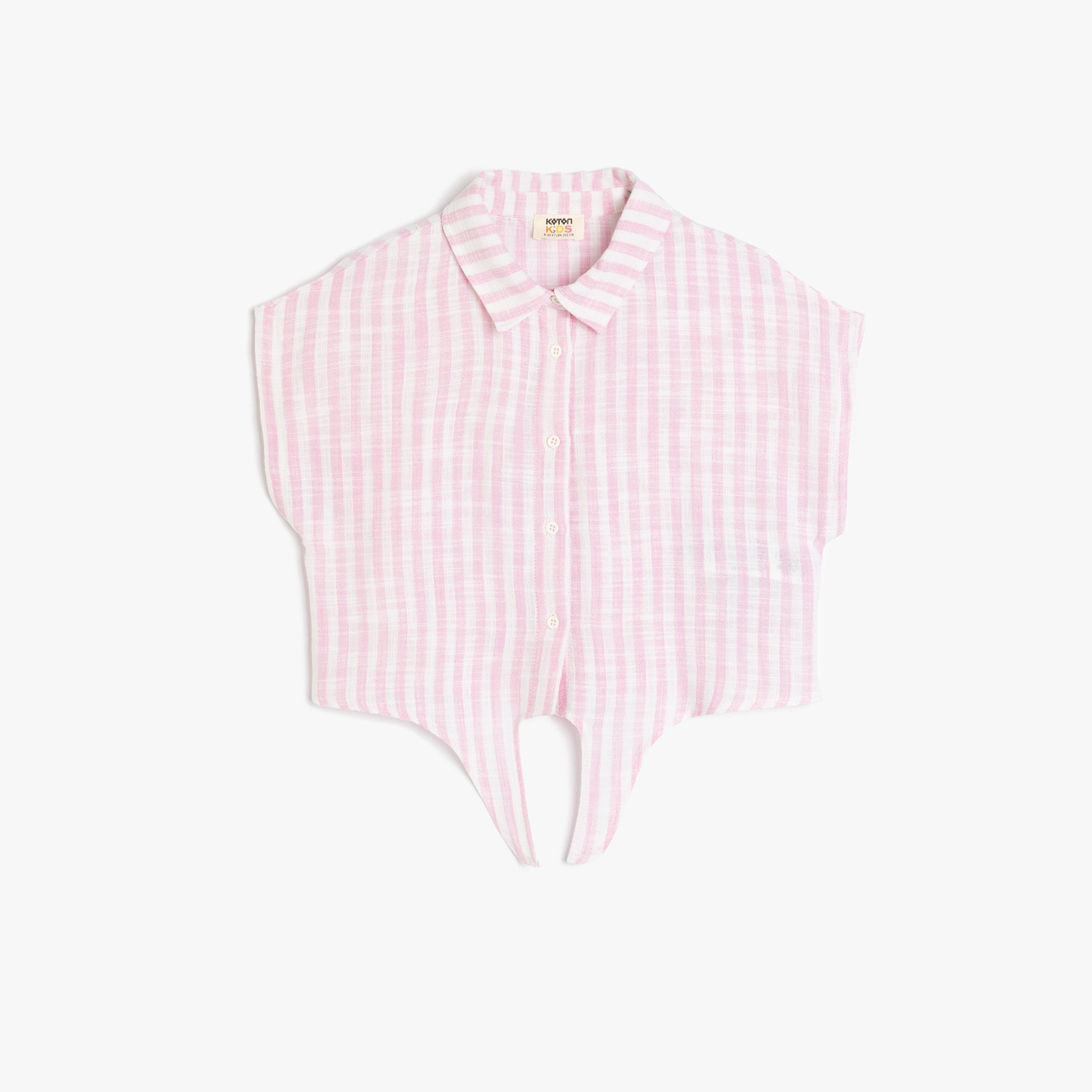 Koton Sleeveless Collar Neck Striped Blouse-girls-clothing-blousesandshirts-image-1