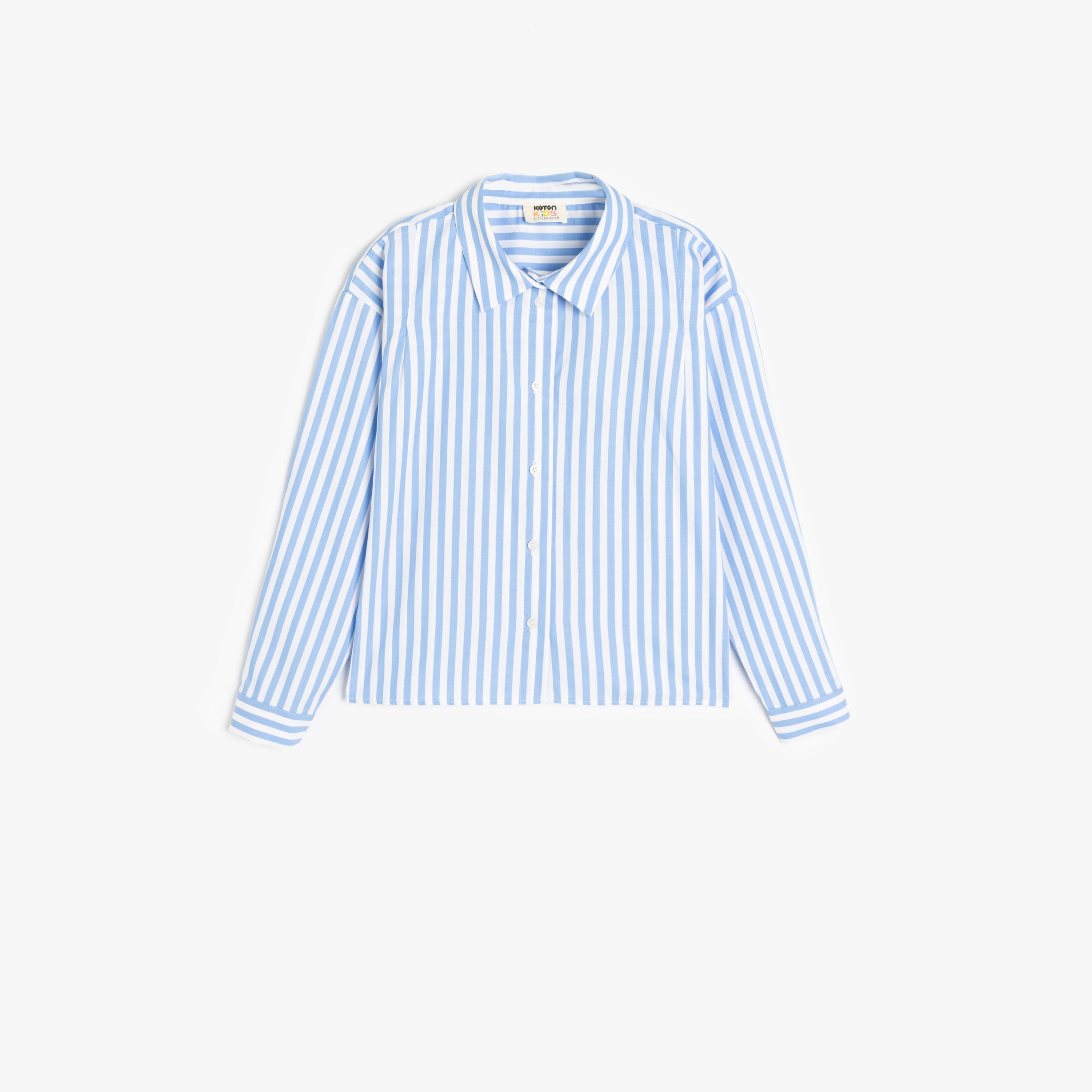 Koton Long Sleeves Collar Neck Striped Shirt-girls-clothing-blousesandshirts-image-1