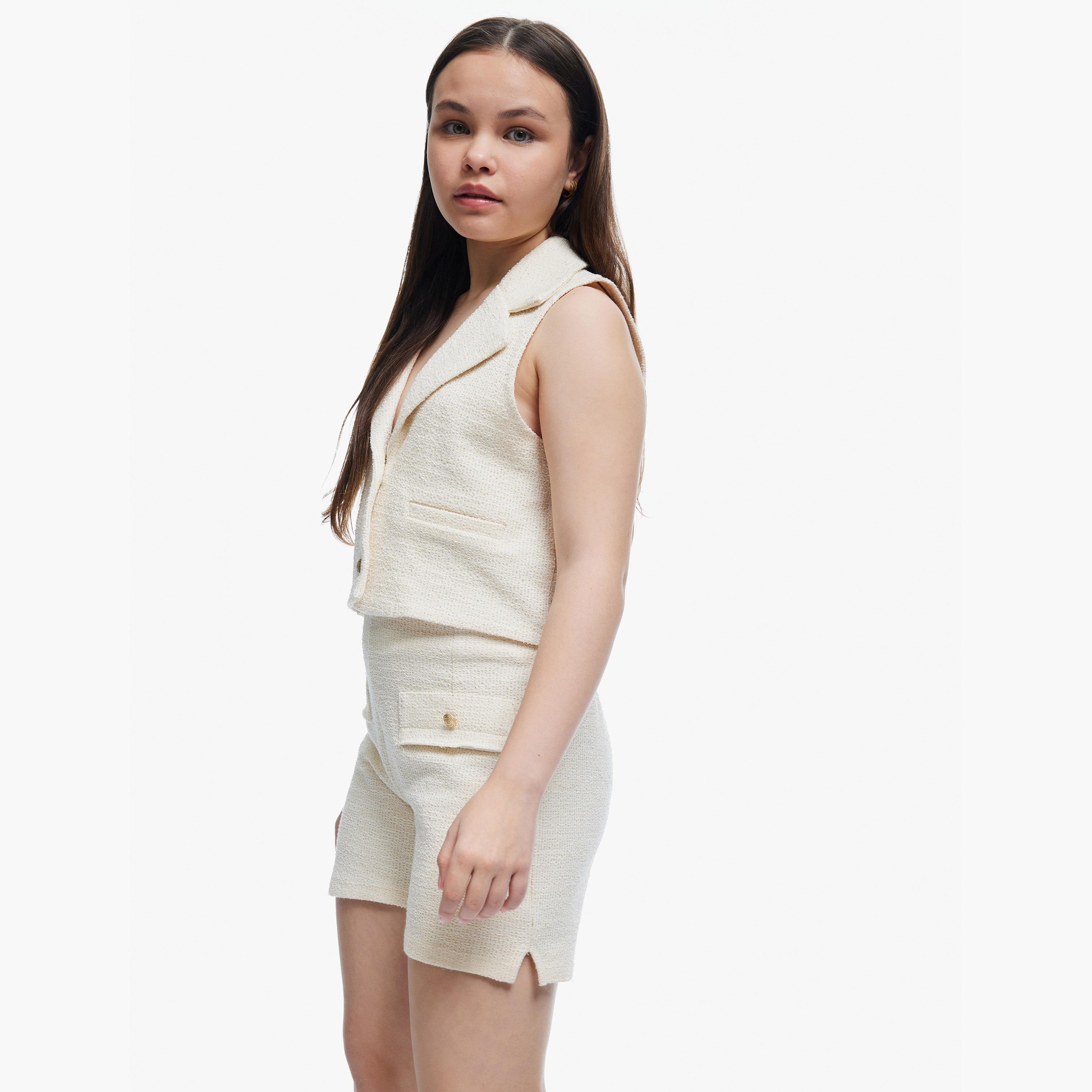 Koton Sleeveless V-Neck Neck Solid Vest-girls-clothing-blousesandshirts-image-2