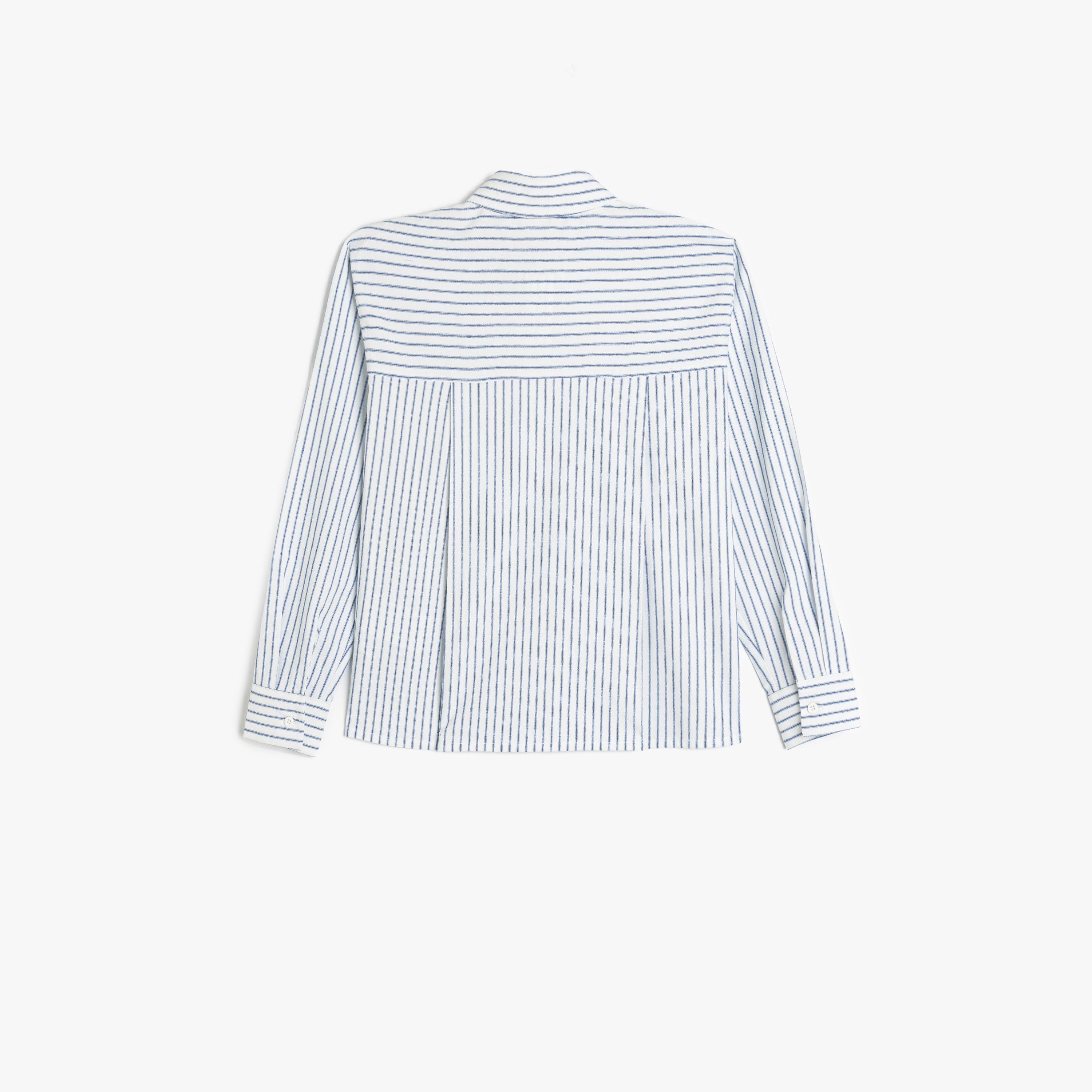 Koton Long Sleeves Collar Neck Striped Shirt-girls-clothing-blousesandshirts-image-2