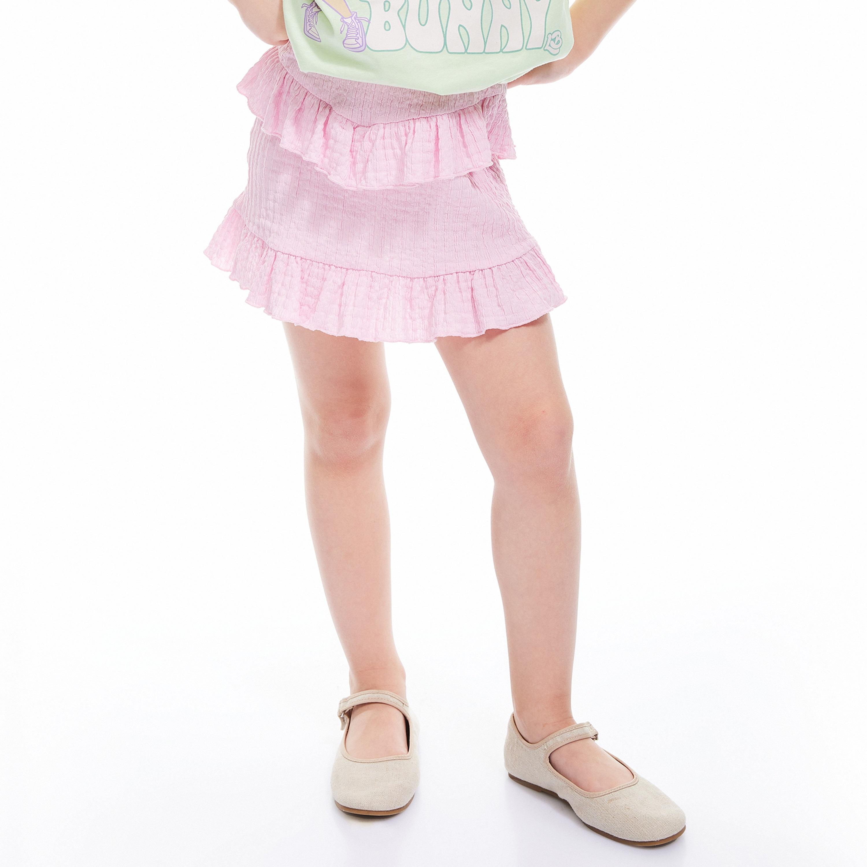 Koton Solid Elasticated Skirt-girls-clothing-bottoms-skirts-image-1